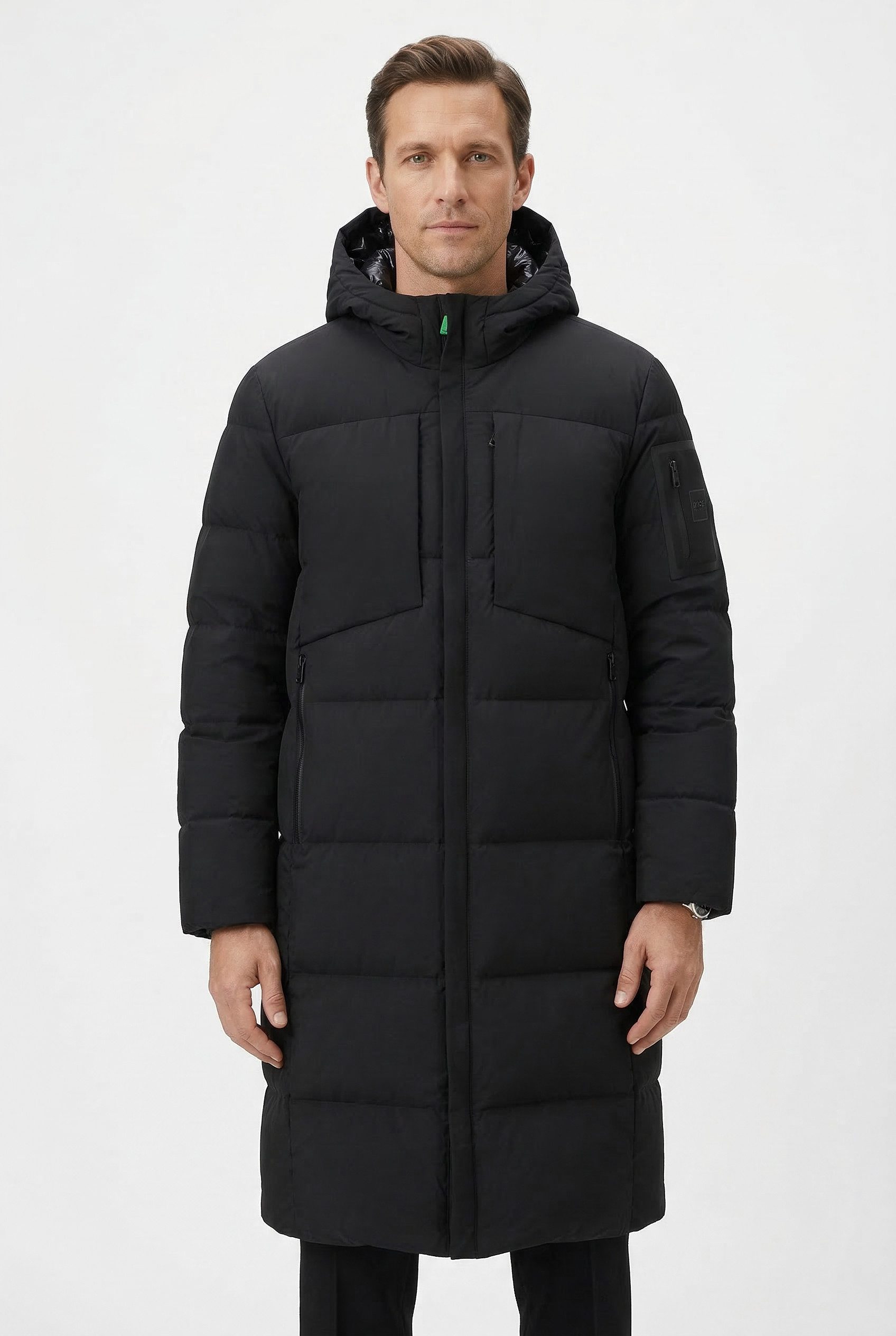 BOSS GREEN Steppmantel OW Riplite Coat HD 2-Wege-Zipper, Regular Fit, 4-Wege-Stretch-Qualität