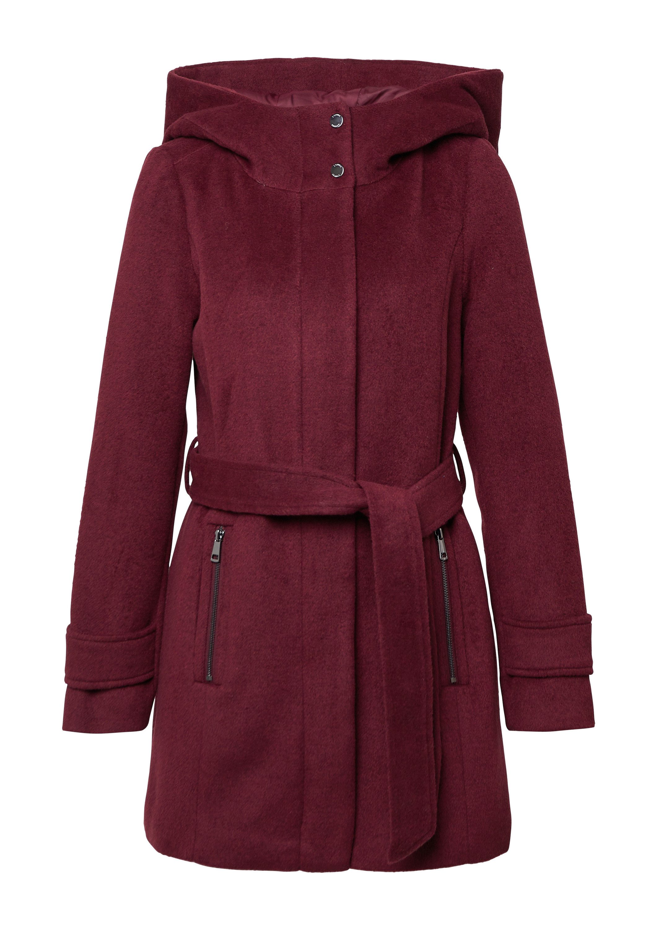 s.Oliver Funktionsmantel Outdoor-Mantel Wollmix-Mantel im Slim Fit mit Gürt günstig online kaufen