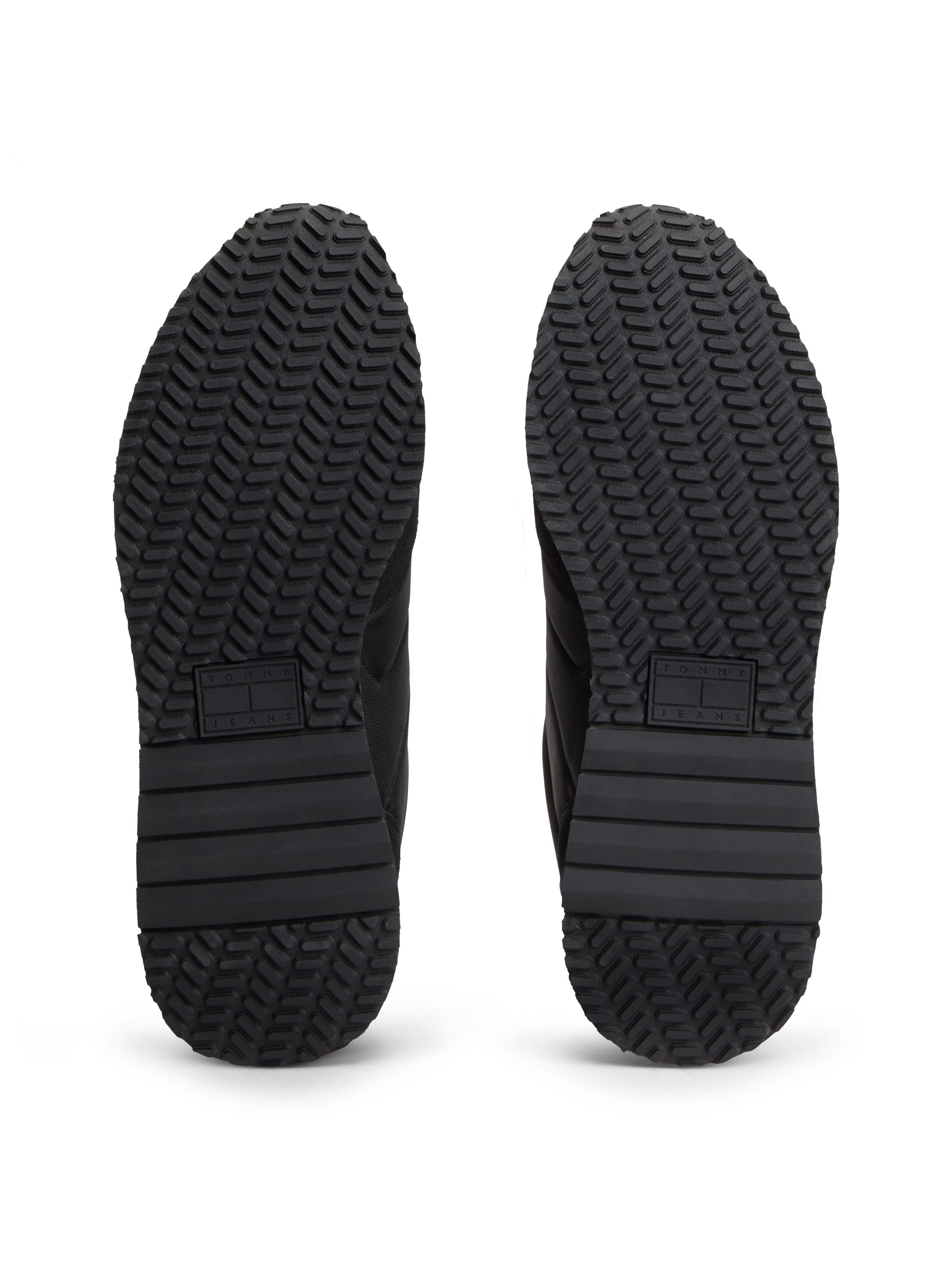 Tommy Jeans TJM EVA RUNNER MIX MATERIAL Sneaker Freizeitschuh, Schnürschuh mit Logoflaggen-Prägung an der Schuhzunge