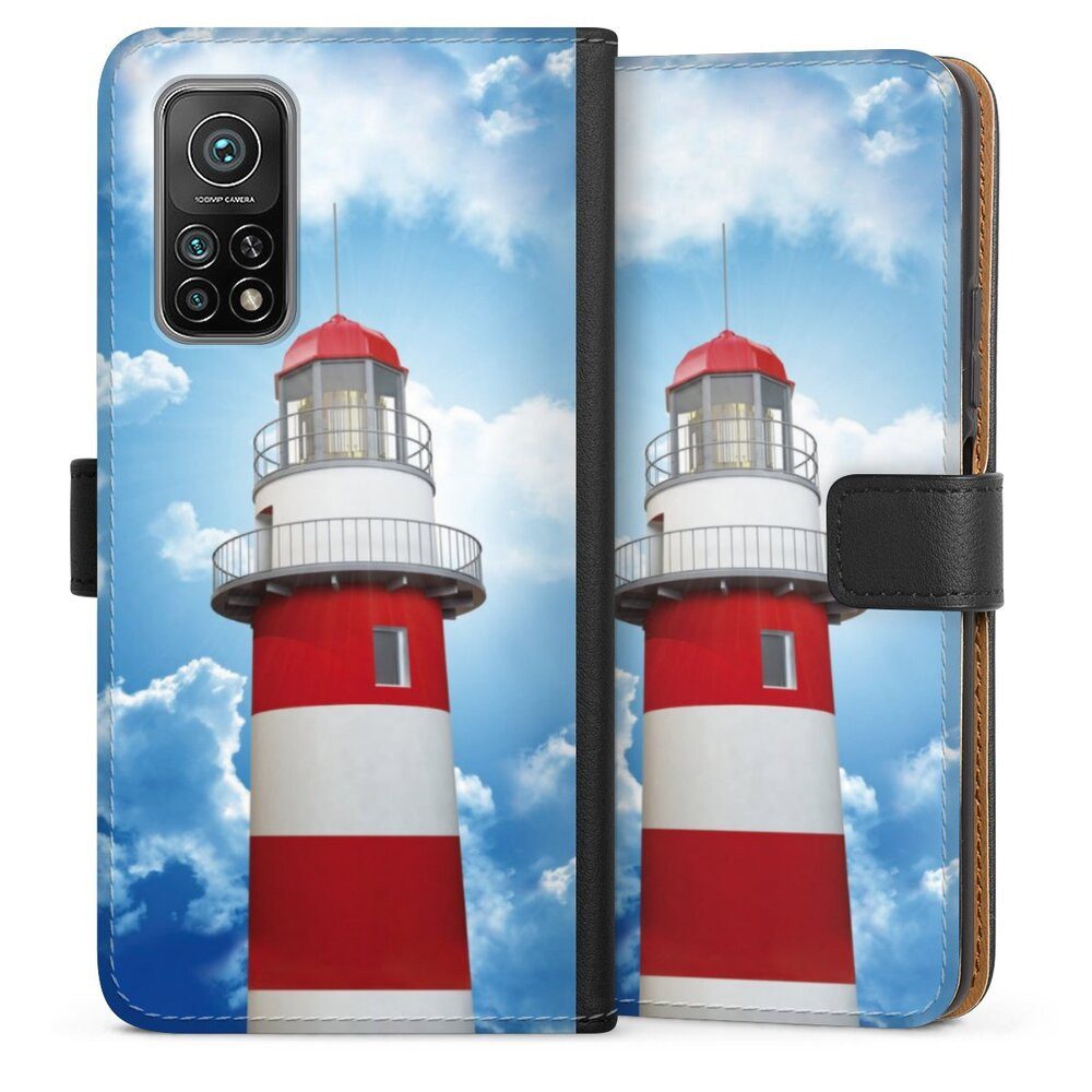 DeinDesign Handyhülle Leuchtturm Wolke Himmel Leuchtturm, Xiaomi Mi 10T Pro 5G Hülle Flip Case Klapphülle Handytasche Leder