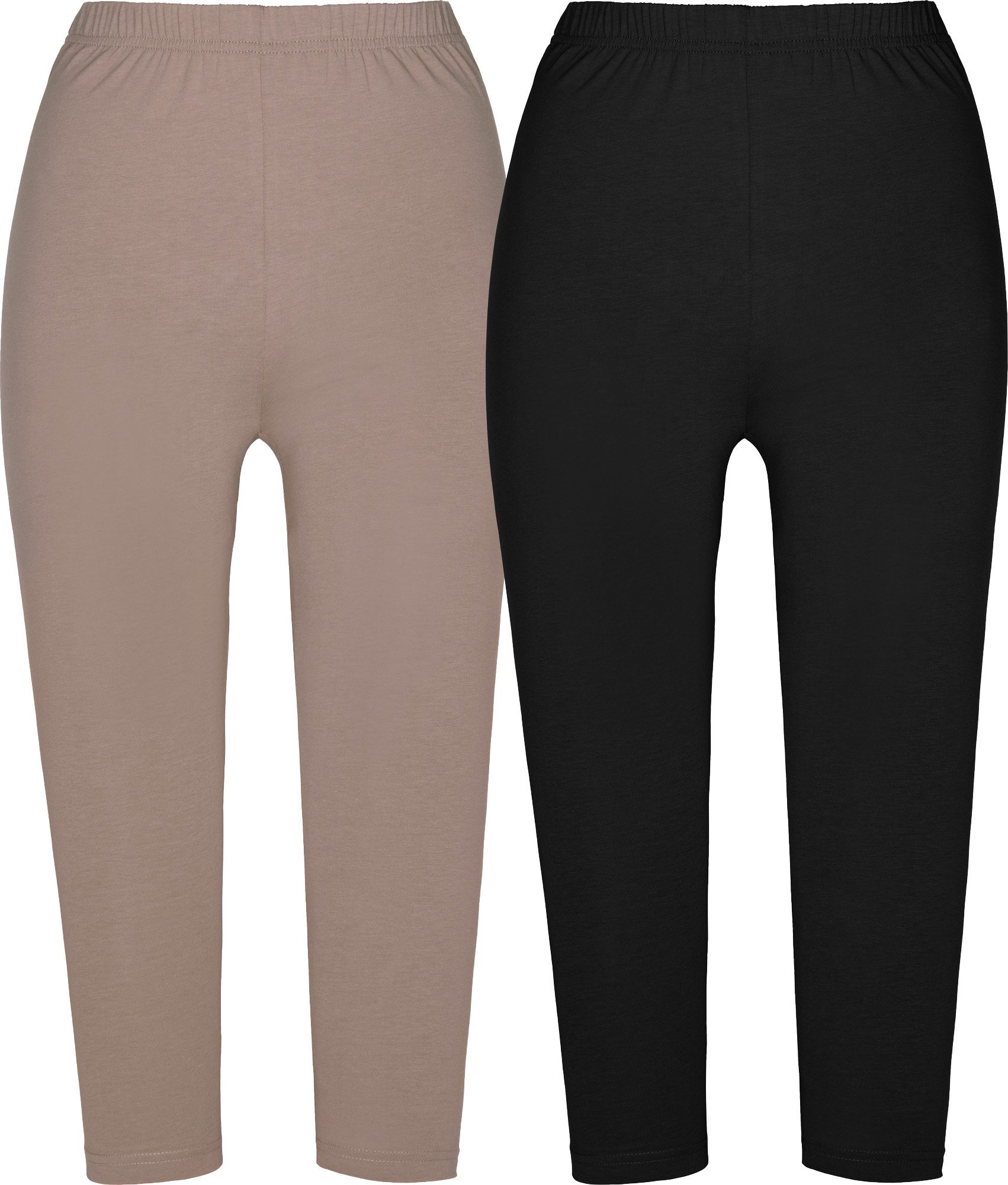 REDBEST Jogginghose Damen-Capri-Leggings im 2er-Pack Uni günstig online kaufen