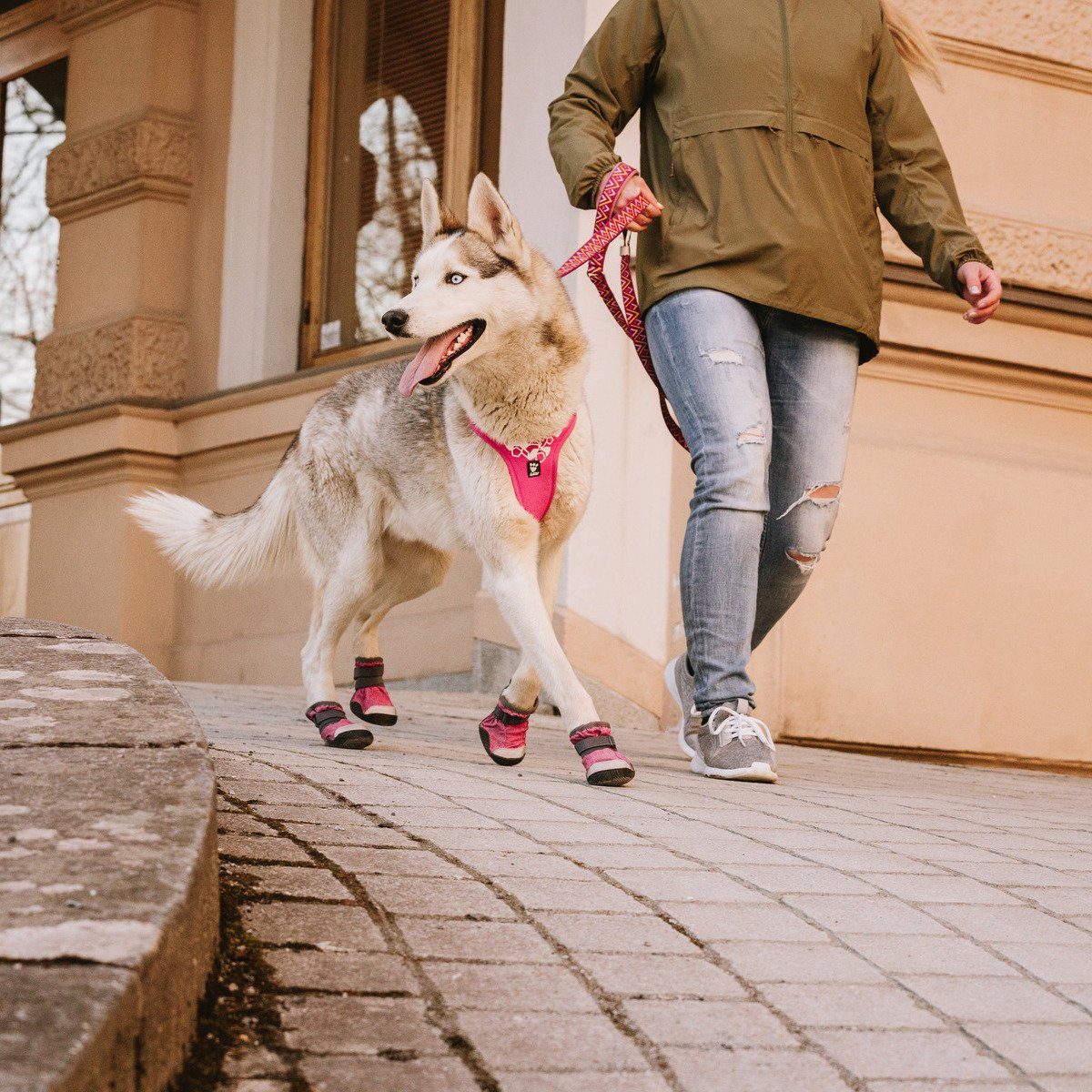 HURTTA Hunde-Geschirr Weekend Warrior Geschirr ruby/kirsche