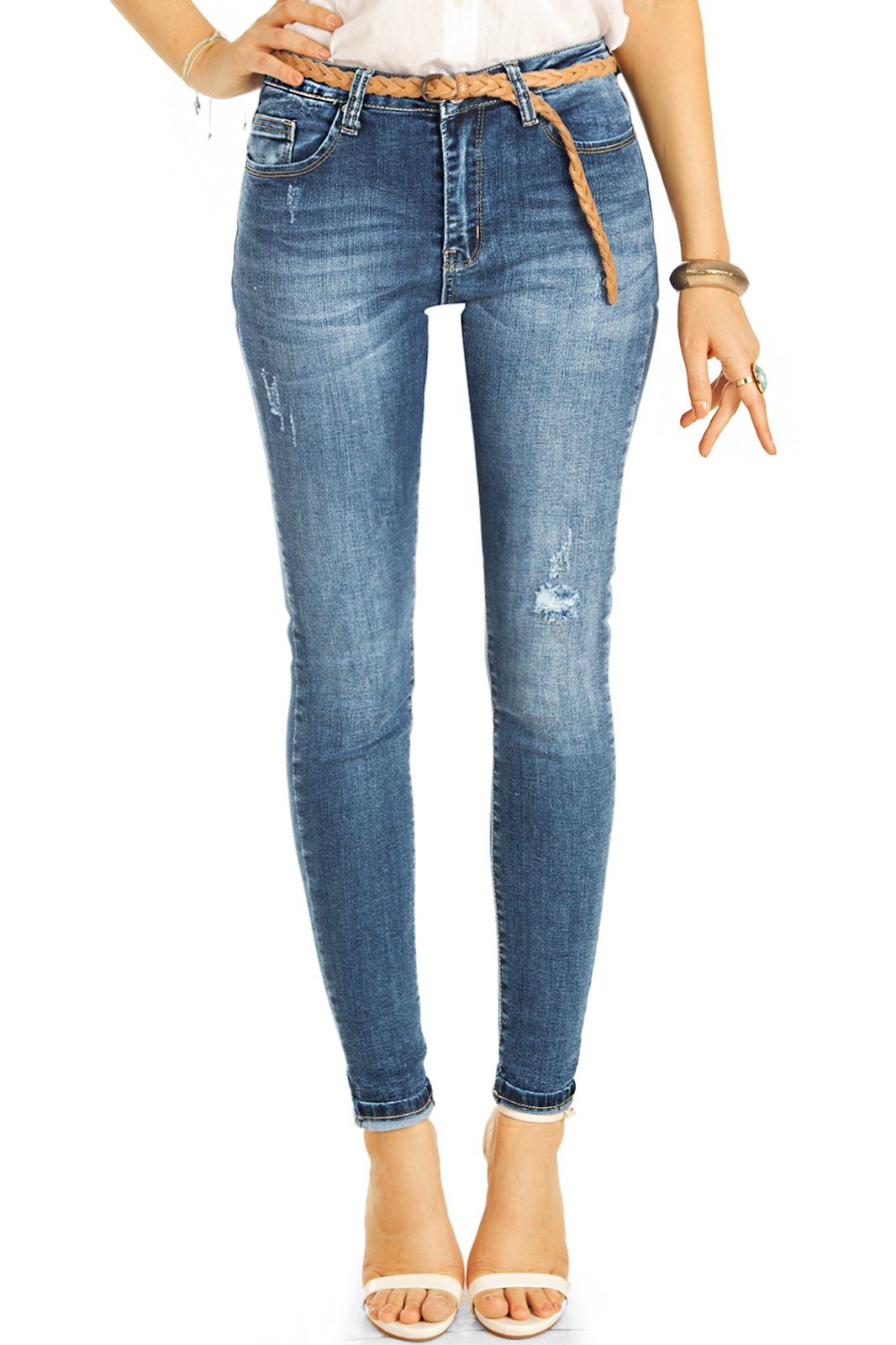 be styled Röhrenjeans Stretchjeans Hose enge Röhrenjeans high waist Hose - günstig online kaufen