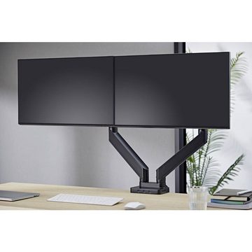 SpeaKa Professional Doppelmonitorarm mit Gasdruckfeder Monitor-Halterung, (Integrierte Dockingstation, Gasdruck-Technik, Neigbar, Schwenkbar)