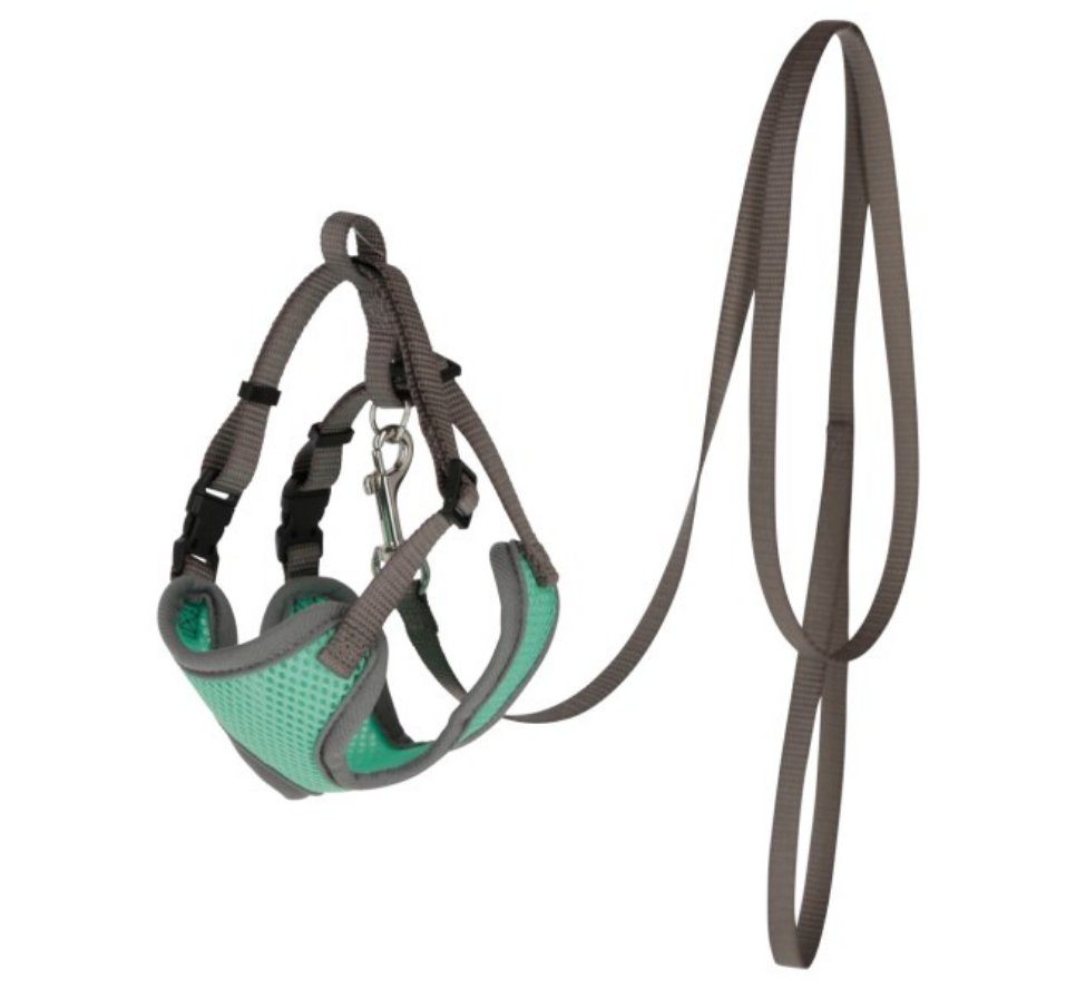 Kerbl Geschirr Katzengeschirr mit Leine 29 cm - 35 cm türkis 80691