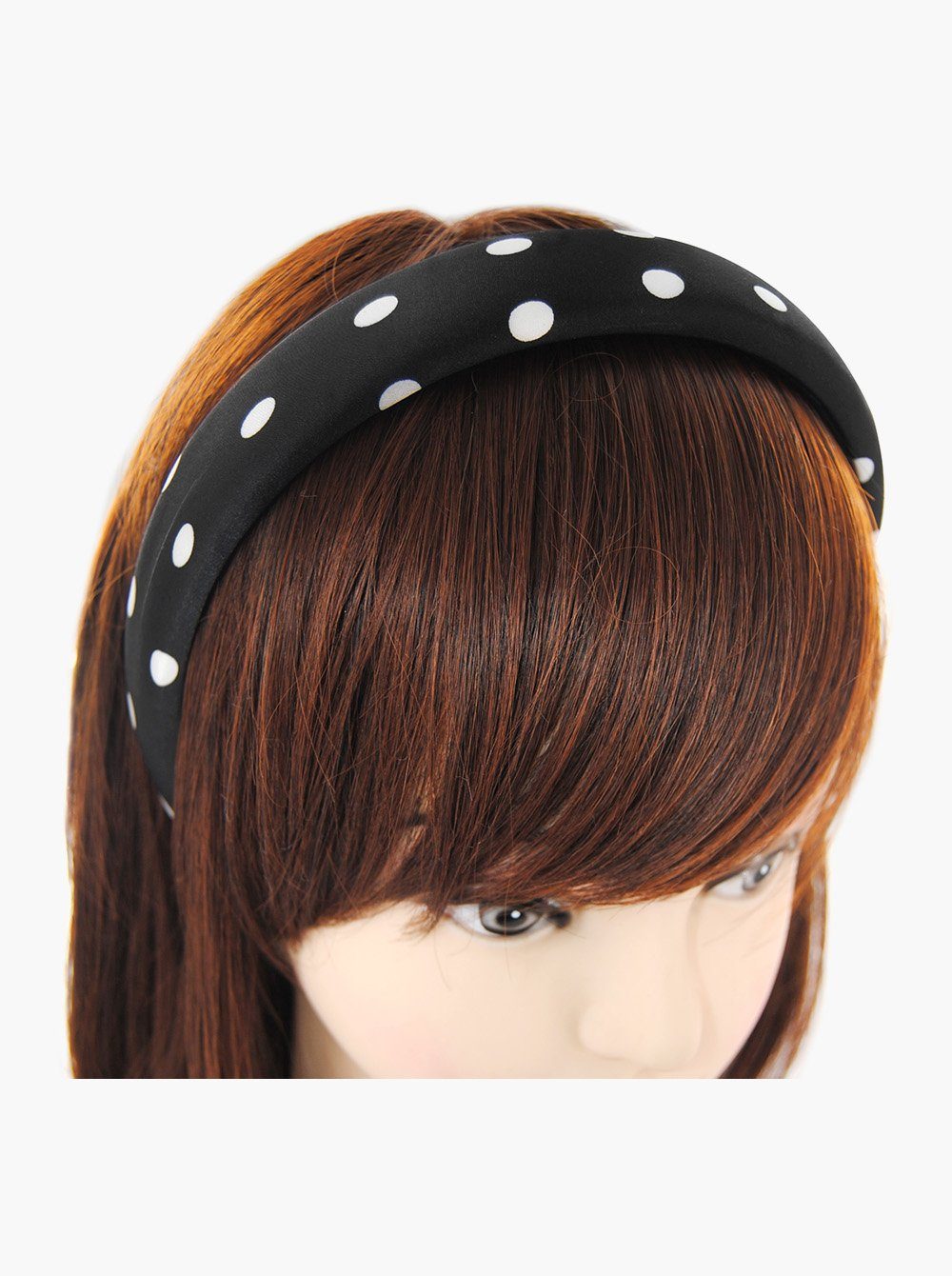 axy Haarreif Breiter gepunkteter Haarreif gepolstertes, Vintage Damen Haareifen Haarband