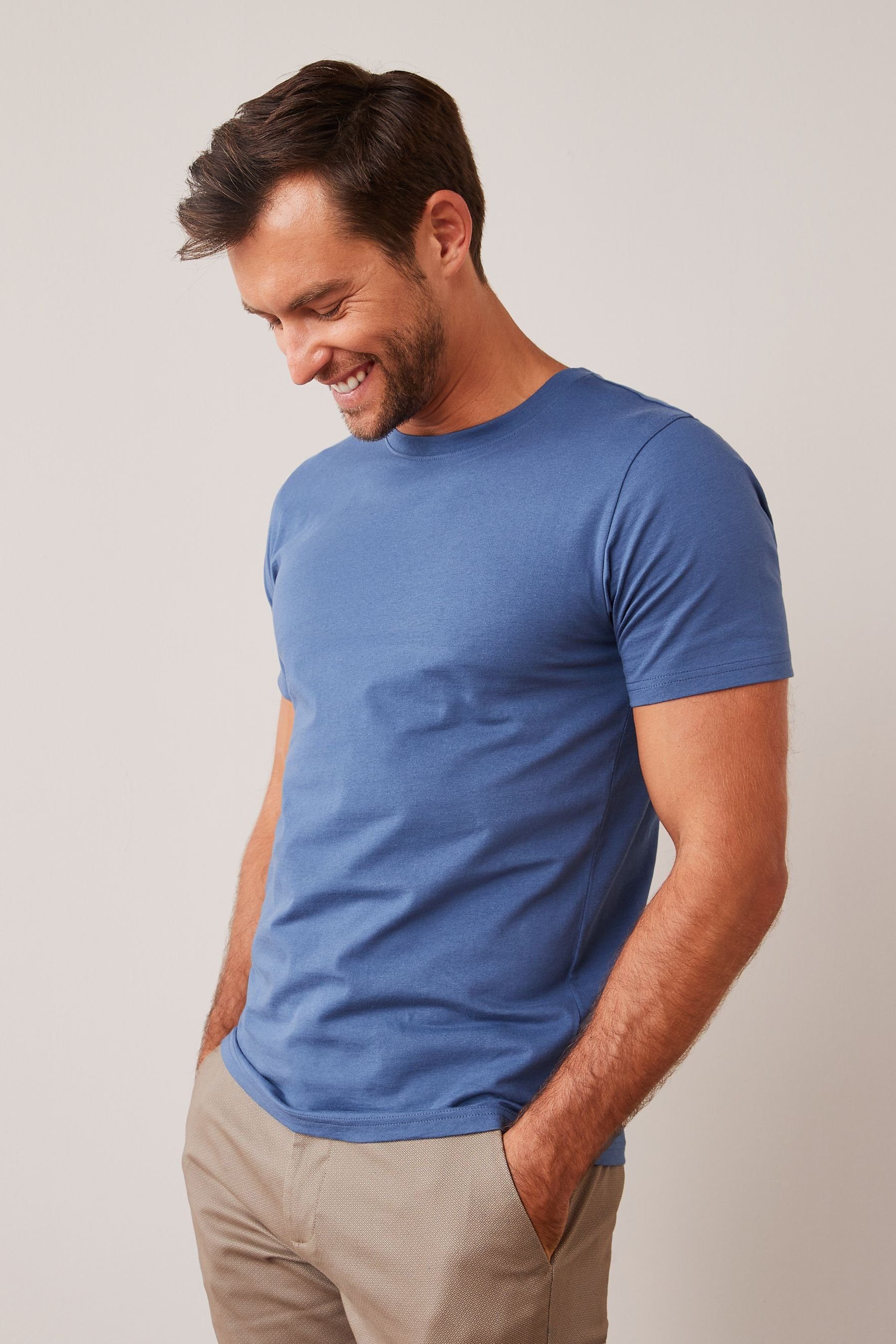 Next T-Shirt (1-tlg) Blue Denim
