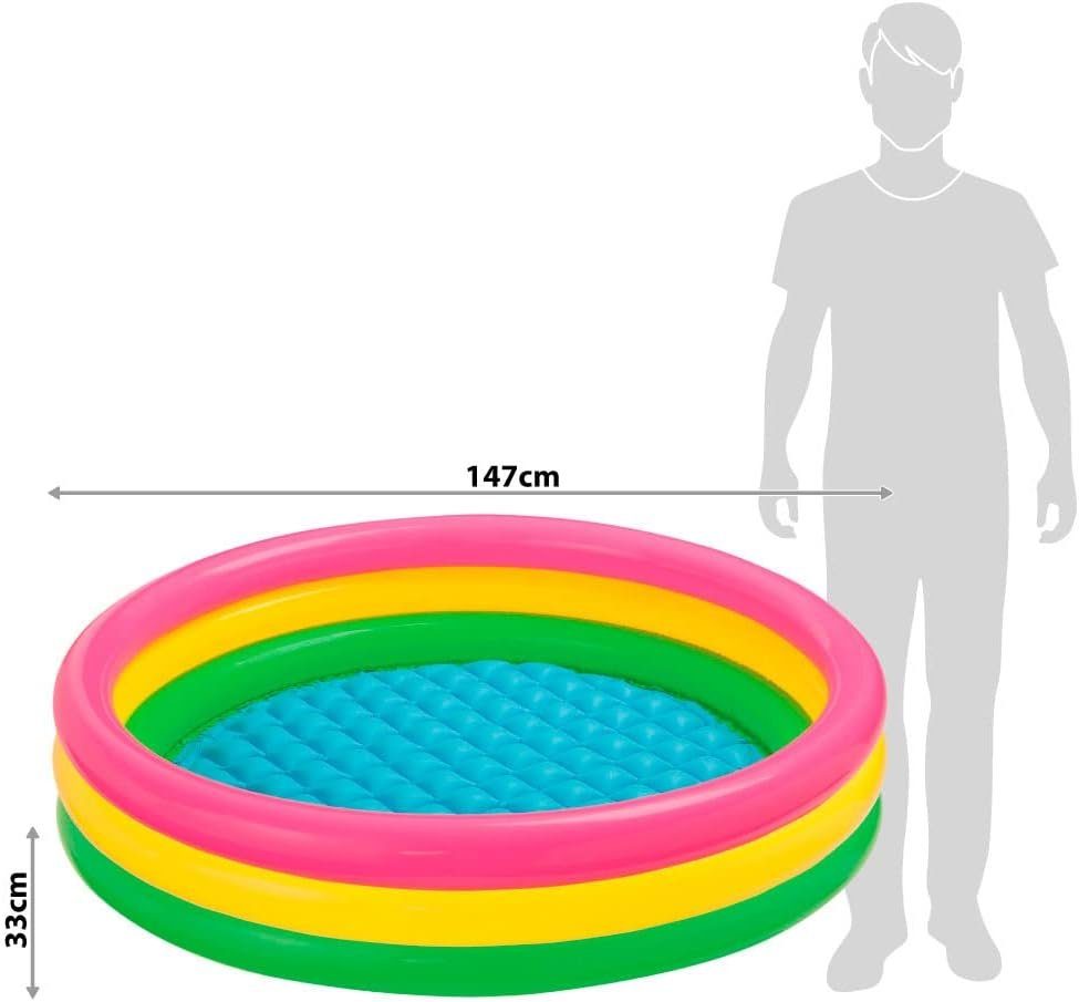 Intex Planschbecken, Ø 147 x 33 cm bunt Babypool Planschbecken