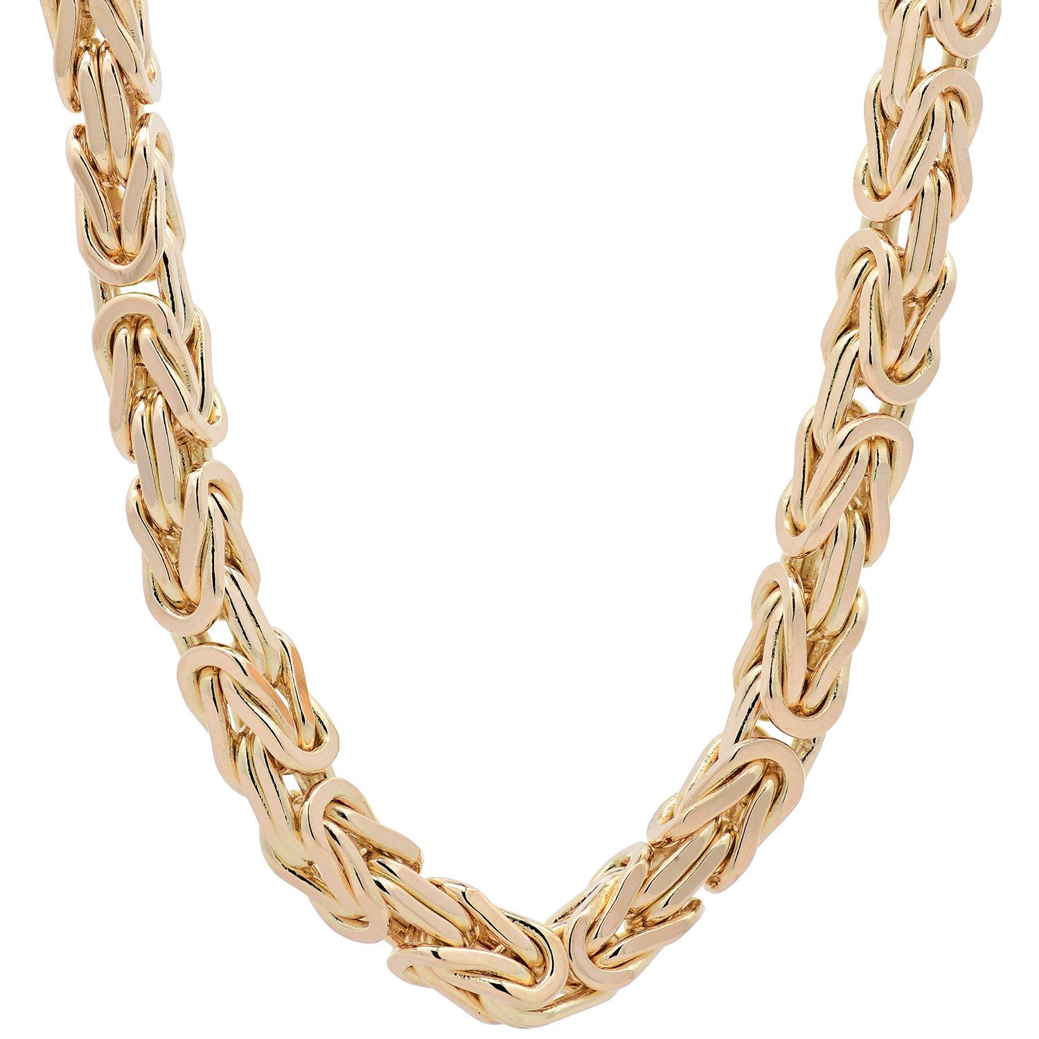 HOPLO Königskette Goldkette Königskette Länge 19cm - Breite 4,0mm - 750-18 Karat Gold, Made in Germany