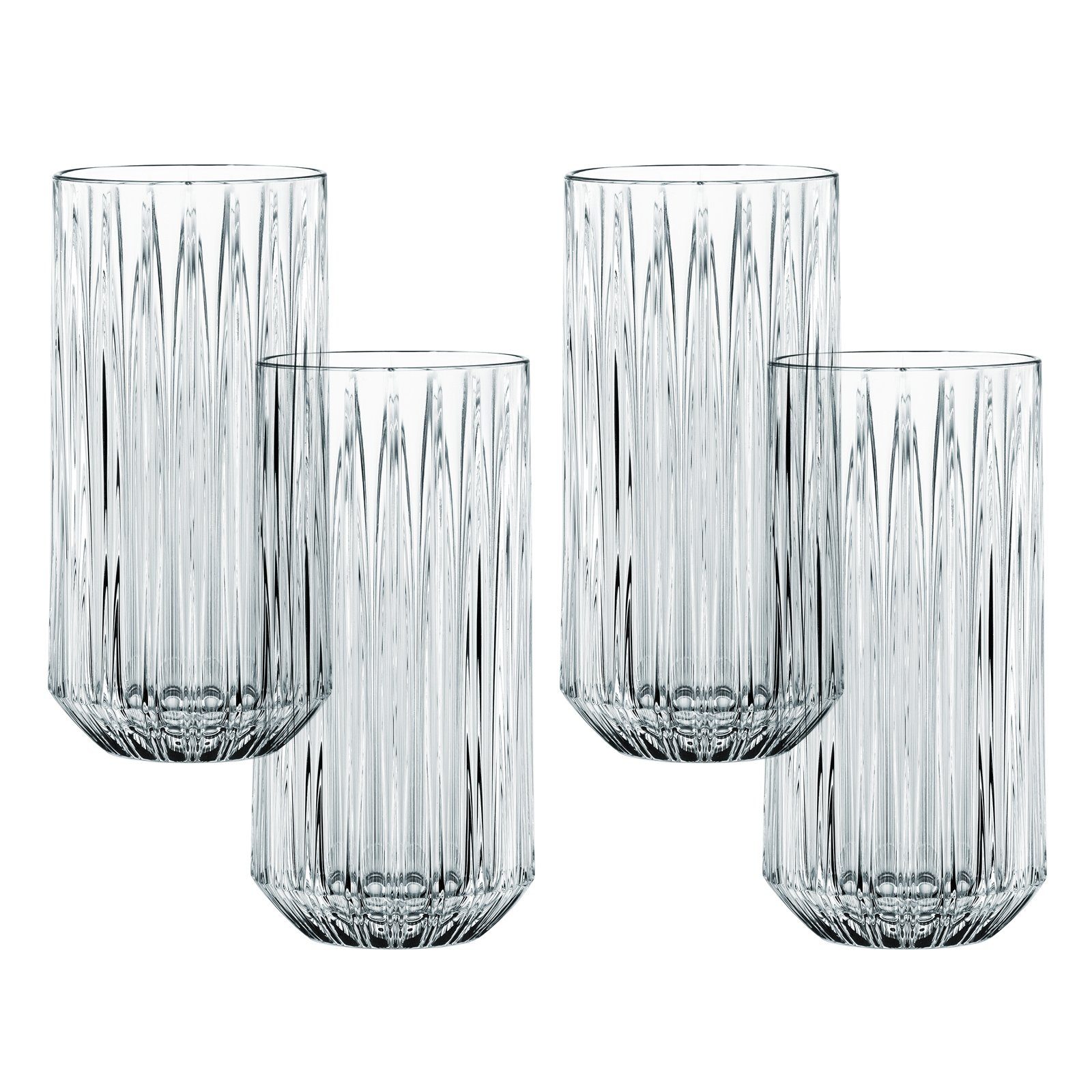 Nachtmann Glas Nachtmann Jules Longdrinkglas, 4er-Set, 4-tlg., Kristallglas