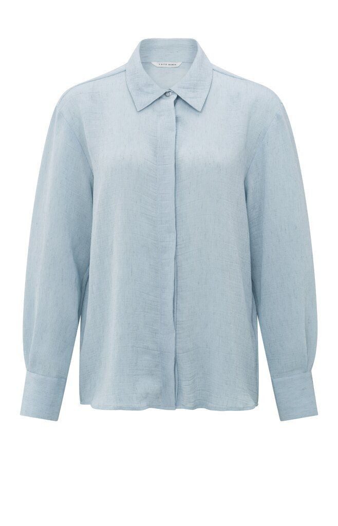 YAYA Langarmbluse Bluse mit Druckknöpfen