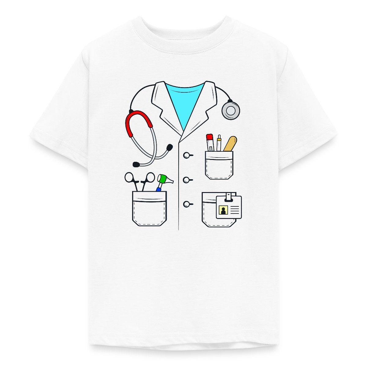 T-Shirt Arzt Kostüm Karneval Fasching Teenager T-Shirt