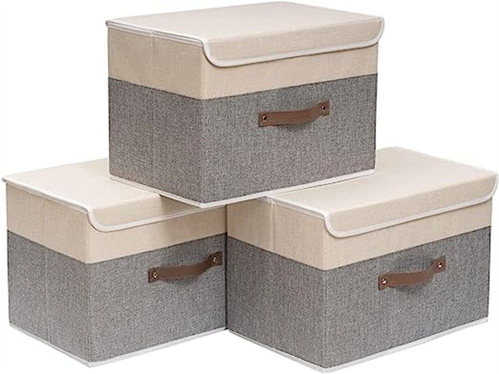 TUABUR Aufbewahrungskorb Stück Aufbewahrungsboxen mit Deckel, Organizer für Spielzeug, Kleidung (1 St)