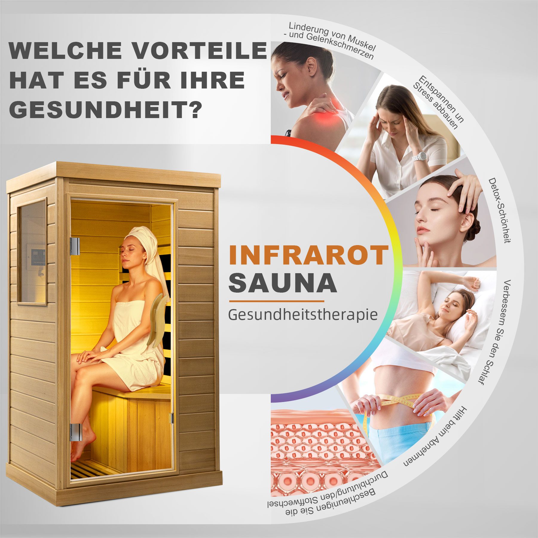 HomeMiYN Infrarotkabine Infrarotkabine Infrarotsauna für Zuhause günstig online kaufen
