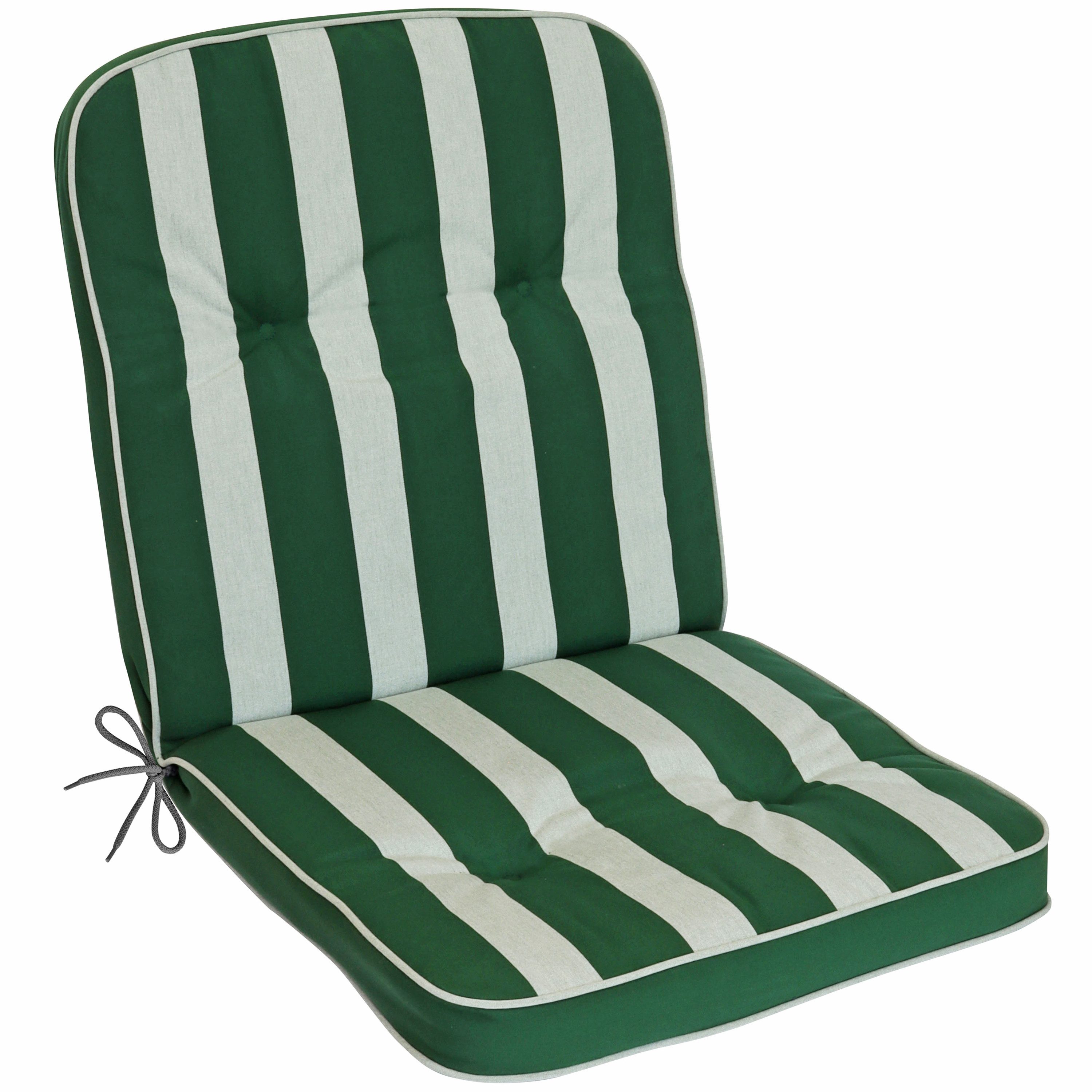 Herlag Polsterauflage Tilly, (1 St), Niedriglehner 100x50x6cm Blockstreifen Grün-Gestreift 1 Stück