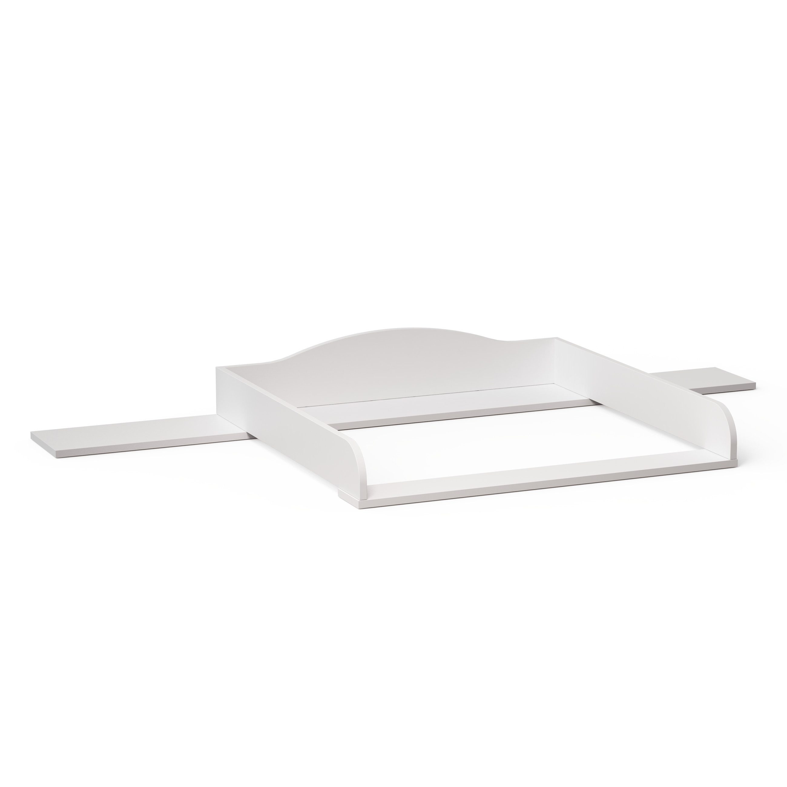 Bellabino Wickelaufsatz Oti, wellig mit Platzfüller, für IKEA Kommode Malm, Hemnes, Nordli