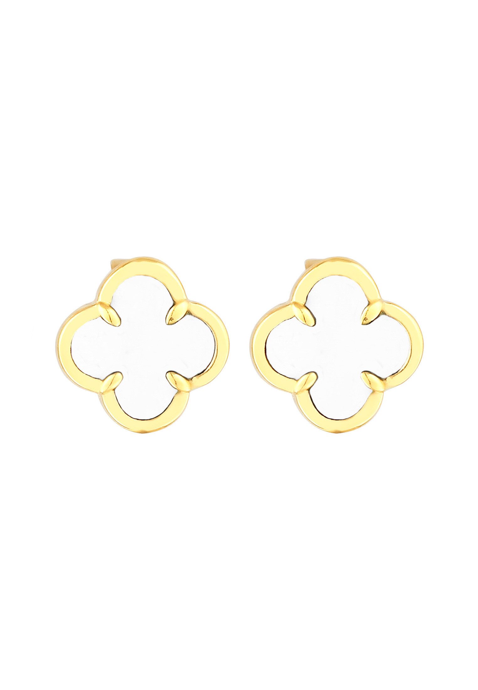 Elli Paar Ohrstecker Ohrstecker Kleeblatt Emaille 925 Sterling Silber vergo günstig online kaufen