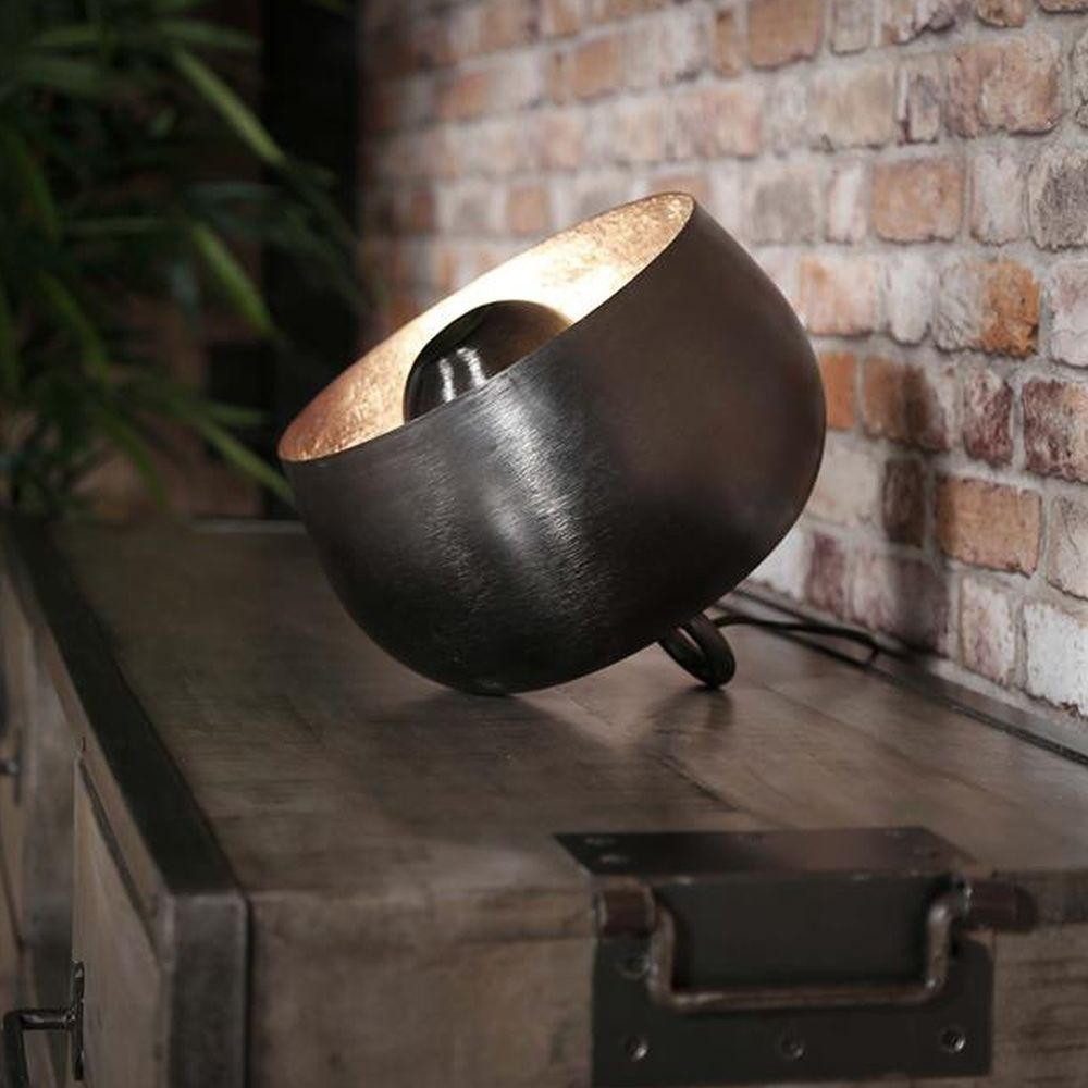 famlights Tischleuchte Tischleuchte Leonardo in Schwarz-glänzend E27 280mm
