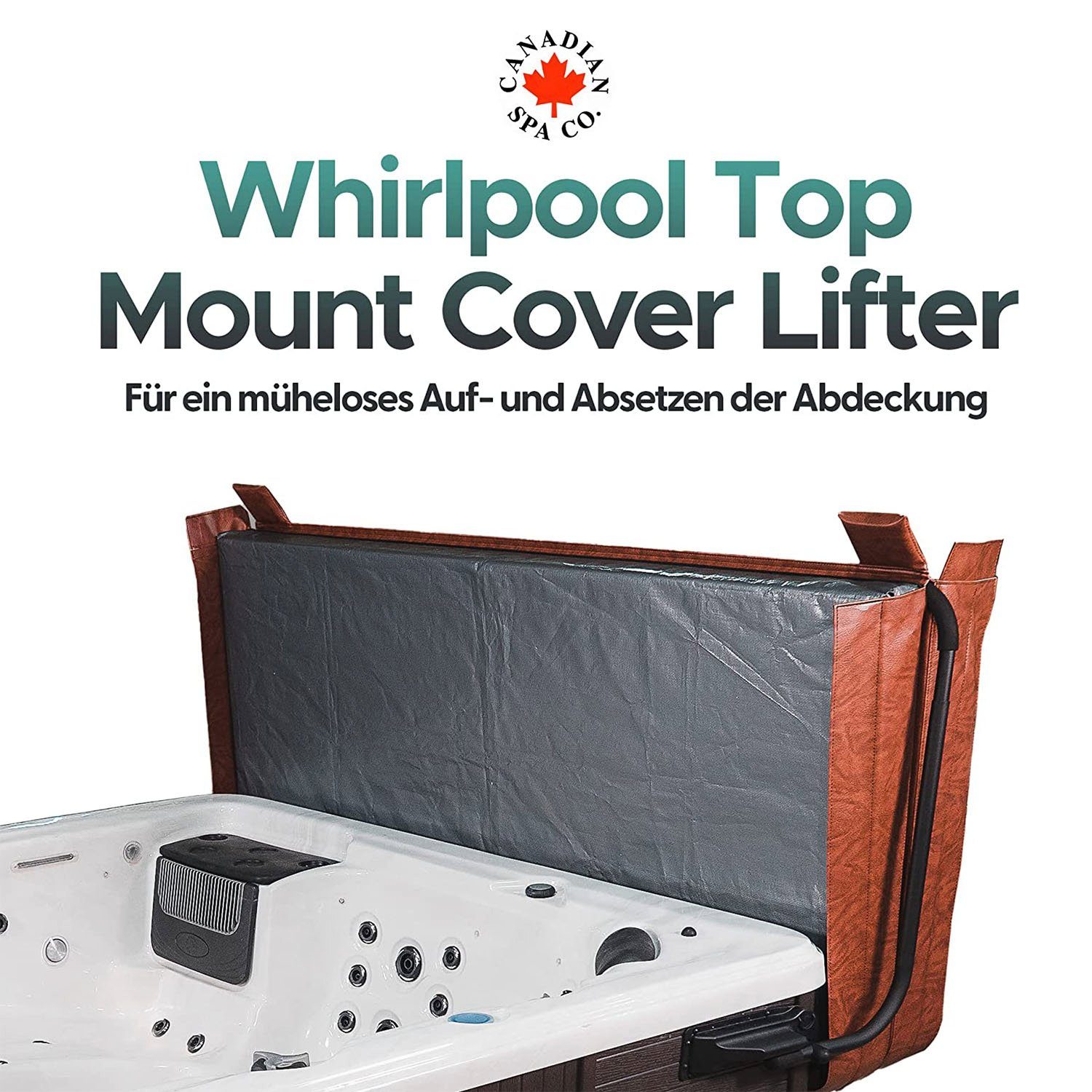 Canadian Spa GmbH Pool-Abdeckplane Abdeckhilfe randbefest., Hebevorrichtung für Whirlpoolabdeckung bis zu 240 cm breite
