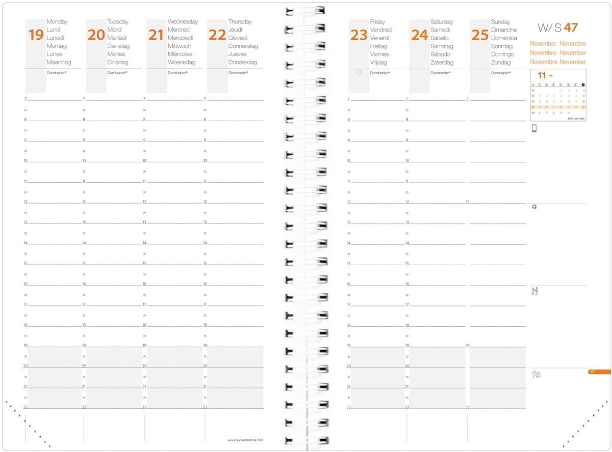 Buchkalender Terminkalender Time & Life Large 16x24cm kupfer 2026
