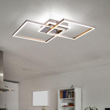 etc-shop LED Deckenleuchte, LED-Leuchtmittel fest verbaut, Warmweiß, Deckenlampe weiß LED Deckenleuchte Wohnzimmer Designleuchte