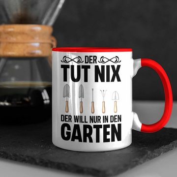 Trendation Tasse Trendation - Der Tut Nix Gärtner Tasse mit Spruch Garten Hobbygärtner Geschenk Lustig