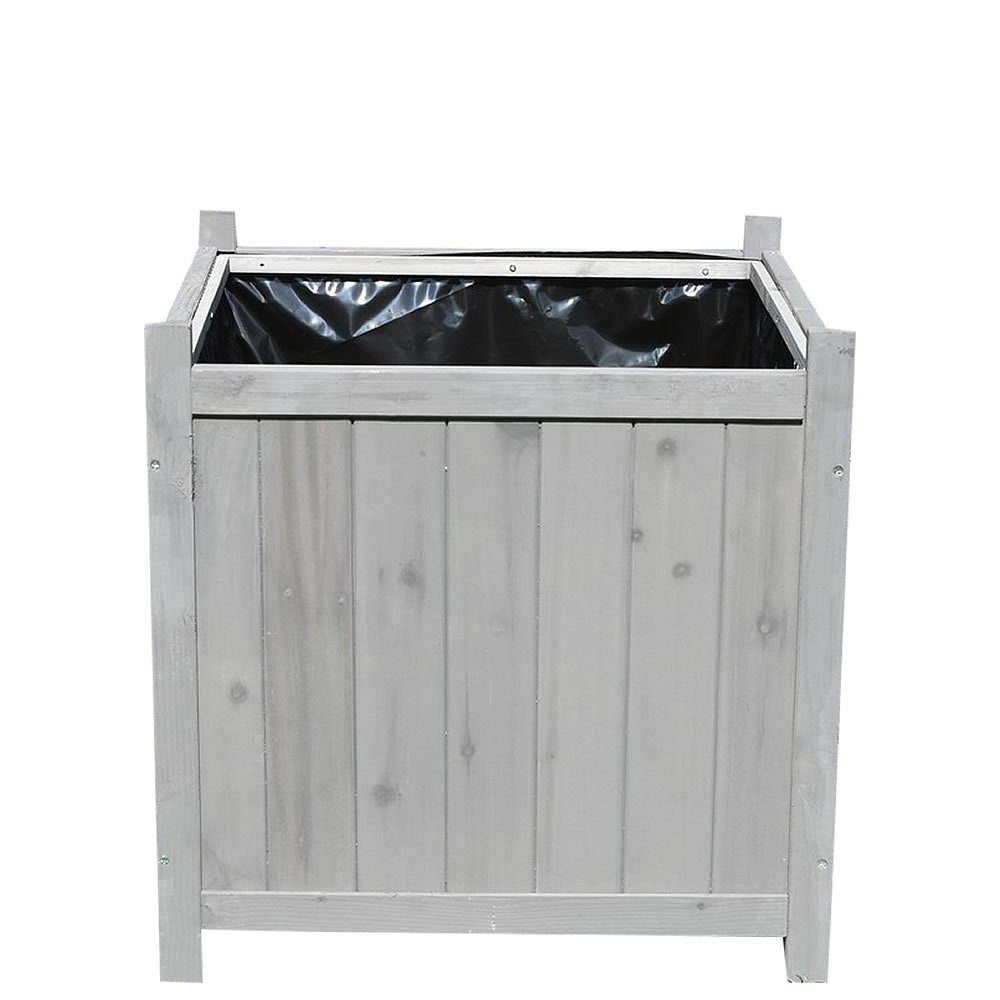 Mucola Blumentopf Blumenkübel 50x50cm Grau Pflanzkasten günstig online kaufen