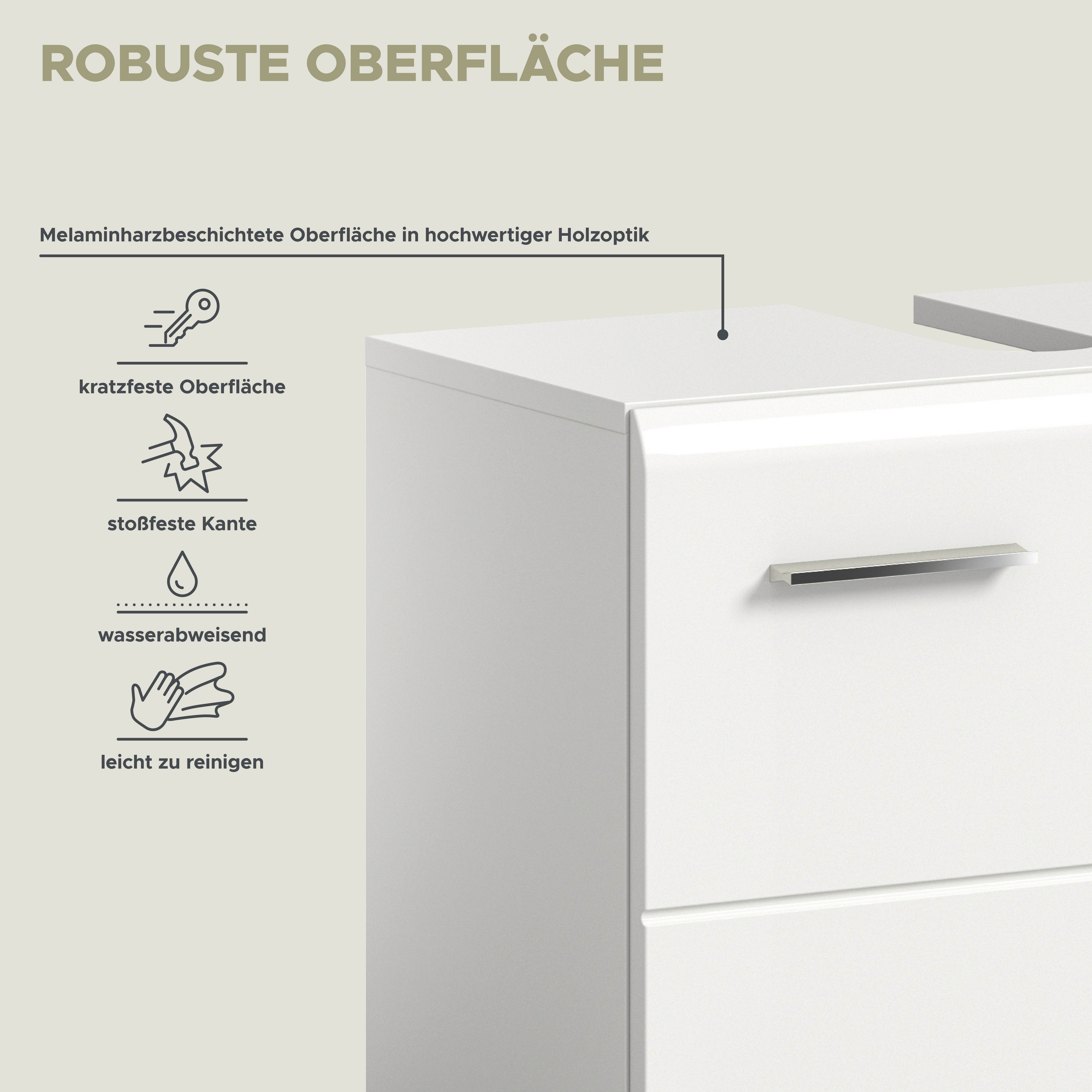 INOSIGN Badmöbel-Set FLORENZ, TOPSELLER!, 2-teilige Badkombination, hochwertige MDF-Front, (Set, bestehend aus: 1 Waschbeckenunterschrank, 1 Spiegelschrank), Bad-Kombination, Bad-Möbel, Badezimmer, Kombination, Kombi