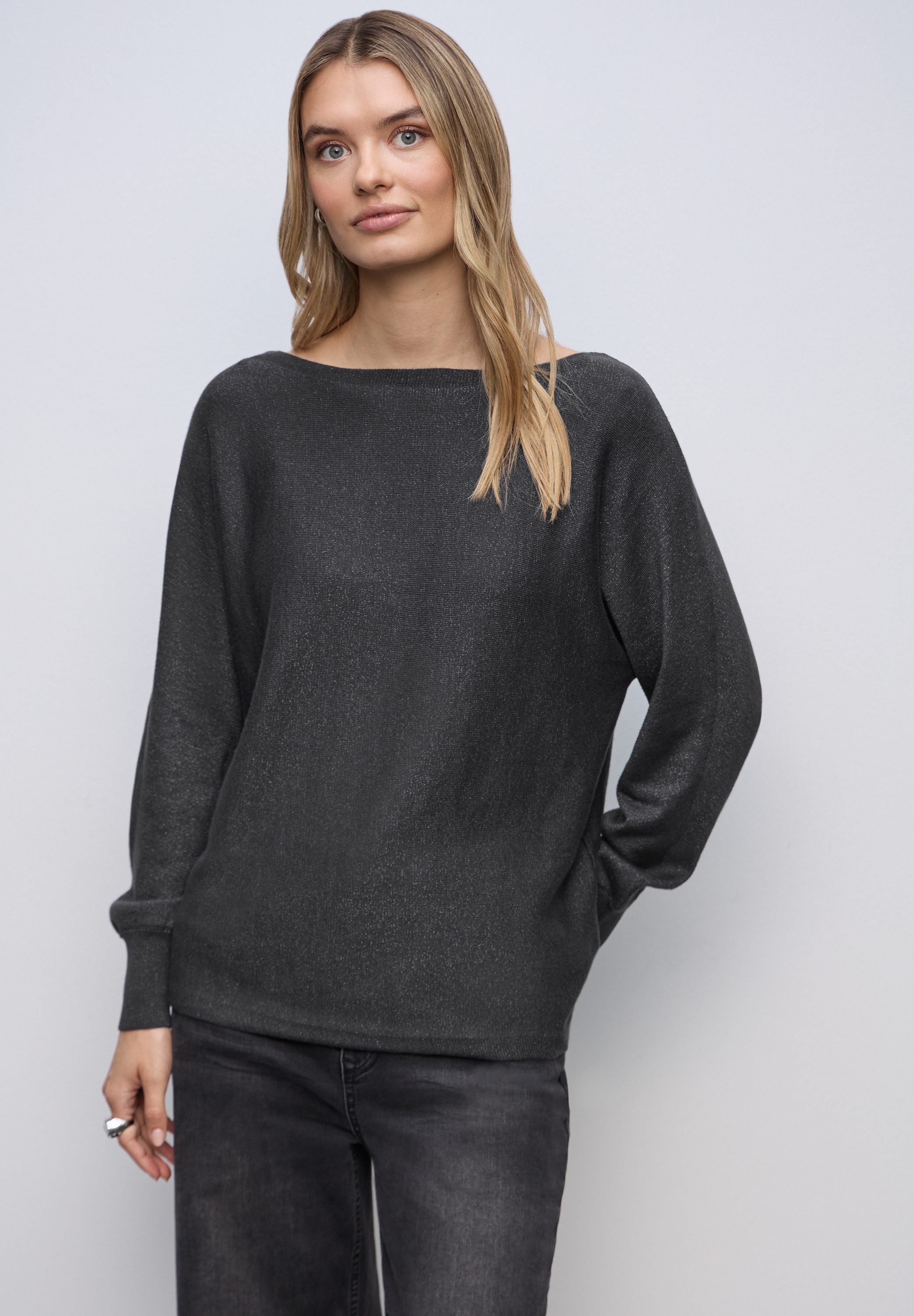 STREET ONE Rundhalspullover mit U-Boot-Ausschnitt günstig online kaufen