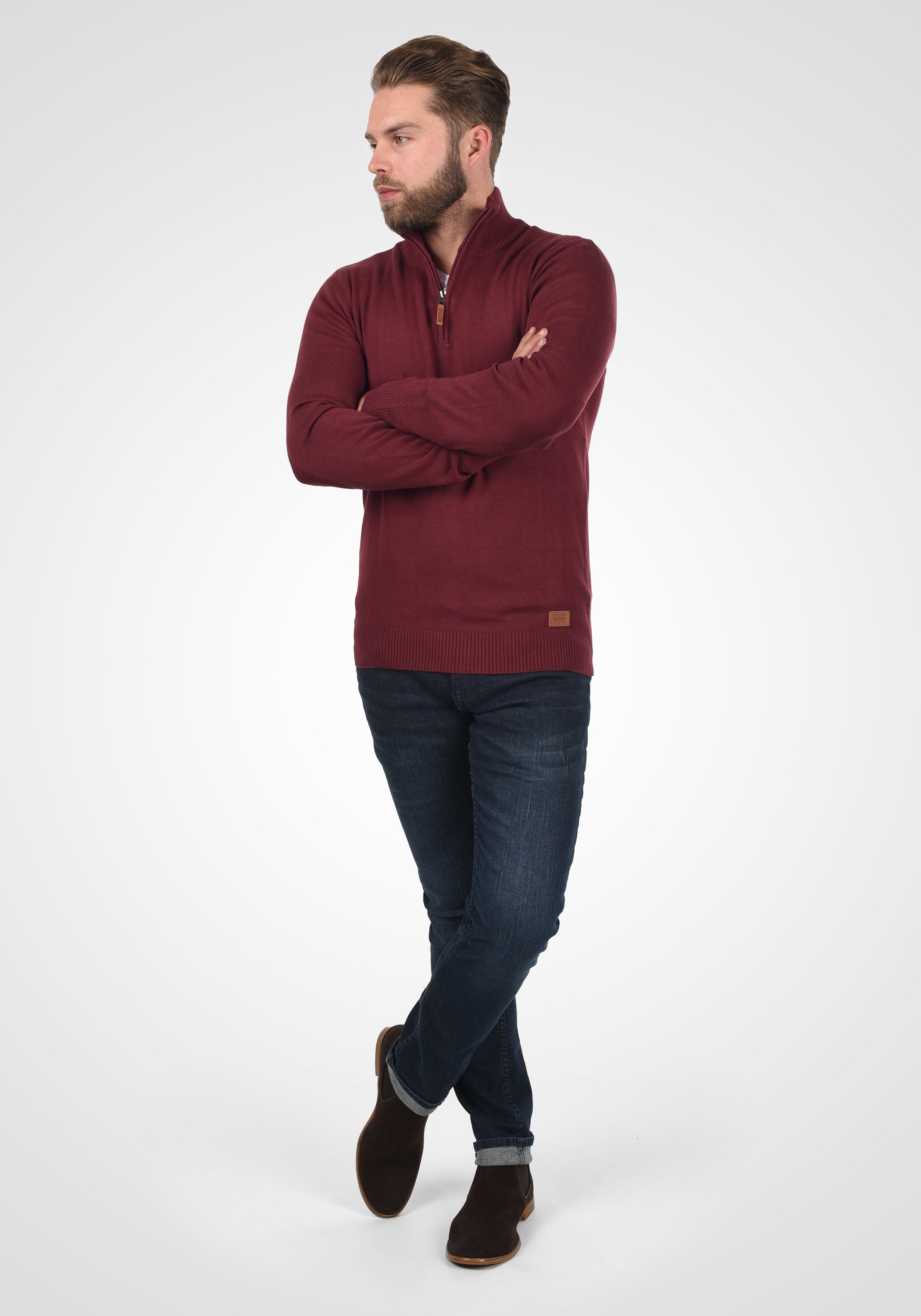 Blend Troyer BHRobin Strickpullover mit hochabschließendem Kragen