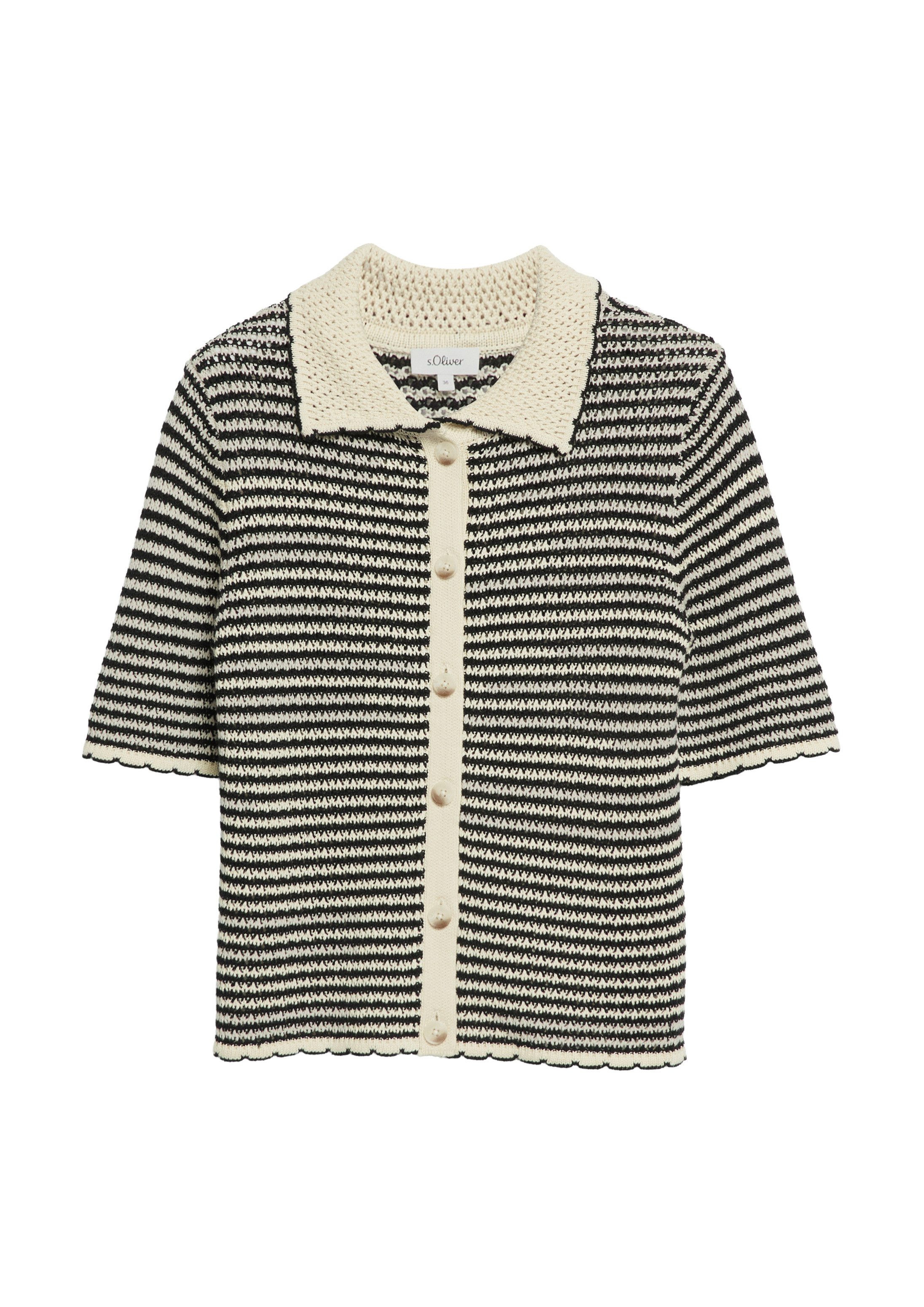 s.Oliver Cardigan Strickjacke Kurzarm-Strickjacke im Slim Fit