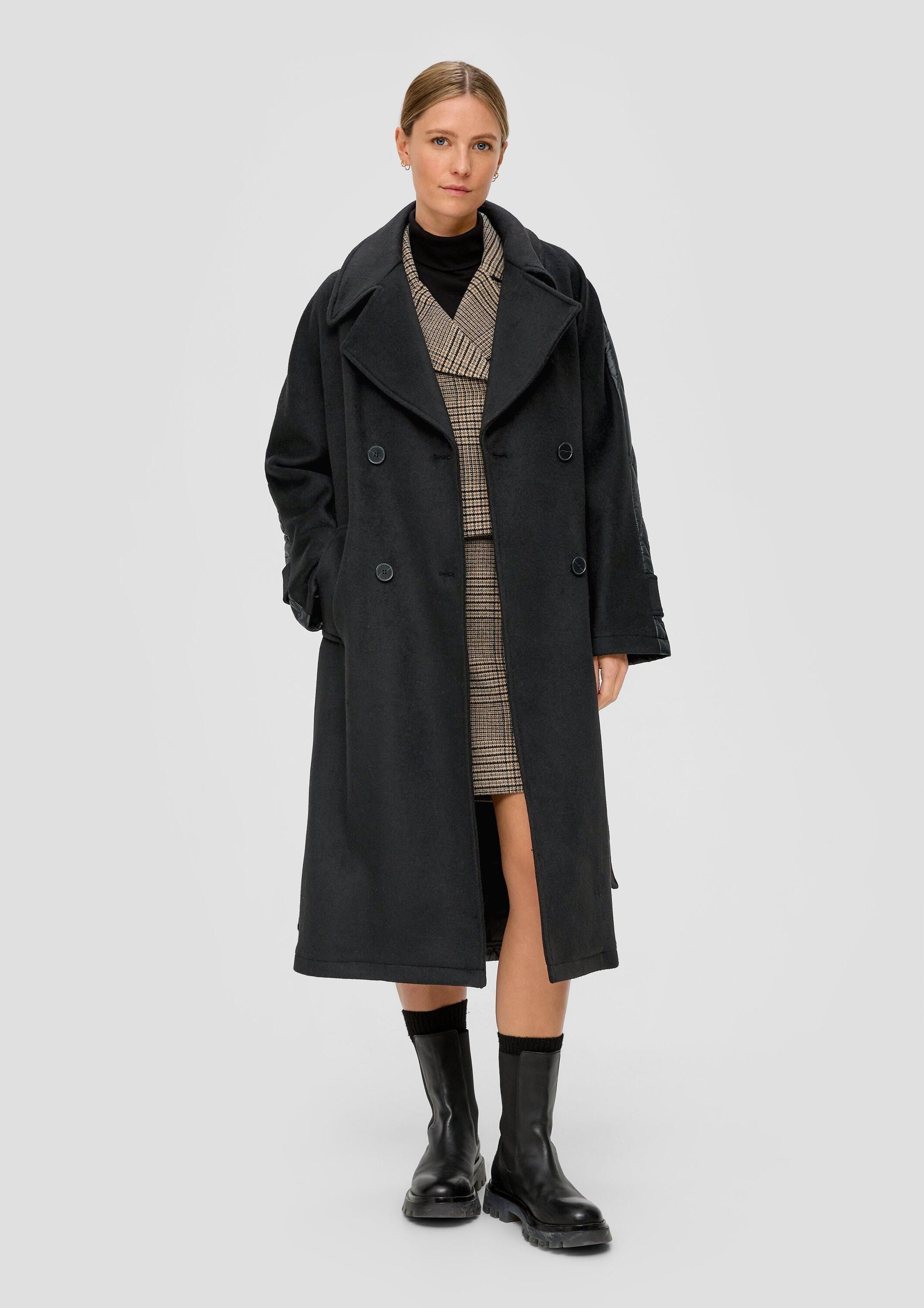 s.Oliver Wintermantel Outdoor-Mantel Trenchcoat im Fabricmix