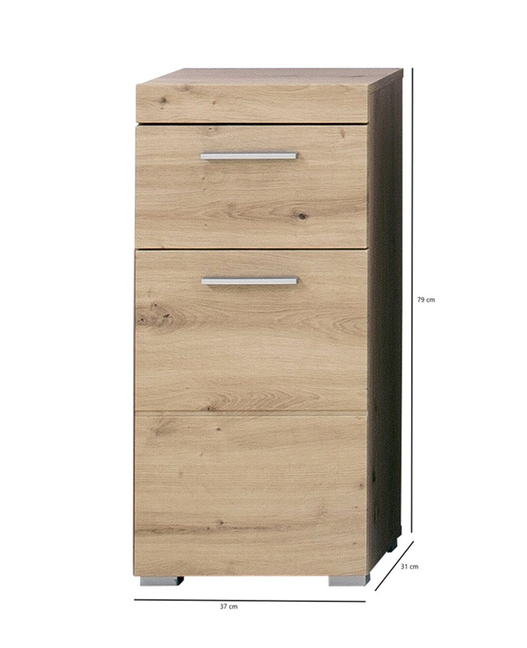 ebuy24 Badezimmerspiegelschrank AmandaMando Bad Standtype Stauraum 1 Tür, 1 Schubl