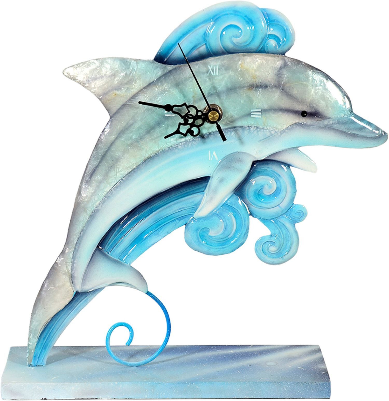 MystiCalls Dekofigur Dekofigur Delfinuhr - Tier Uhr Geschenk Dekoration Met günstig online kaufen