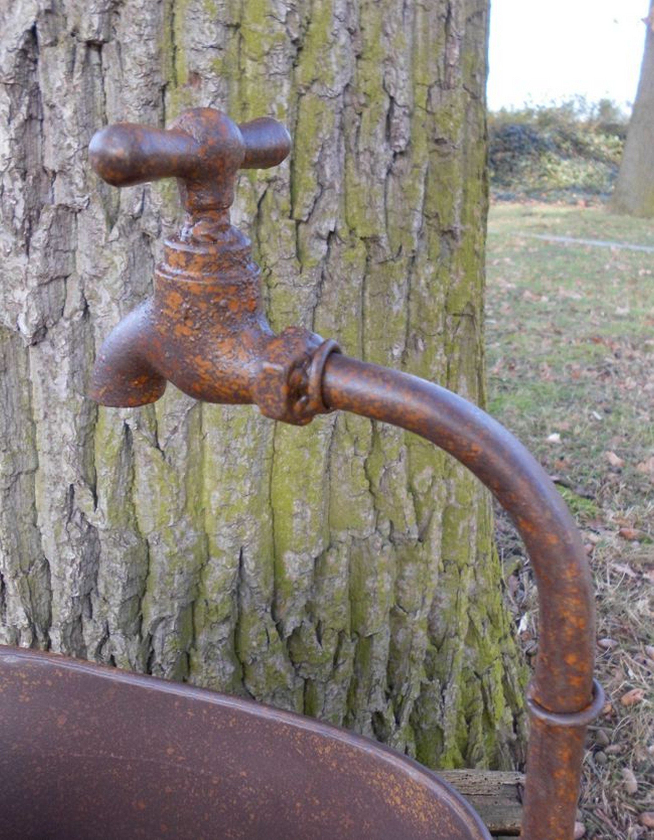 Deko-Impression Pflanzkübel Wanne mit Deko-Wasserhahn Eisenbottich günstig online kaufen
