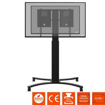 Celexon Display Rollwagen Adjust-4286MB - 70cm Hub Monitorständer, (bis 86 Zoll, elektrisch höhenverstellbar, max VESA 800 x 600, schwarz)