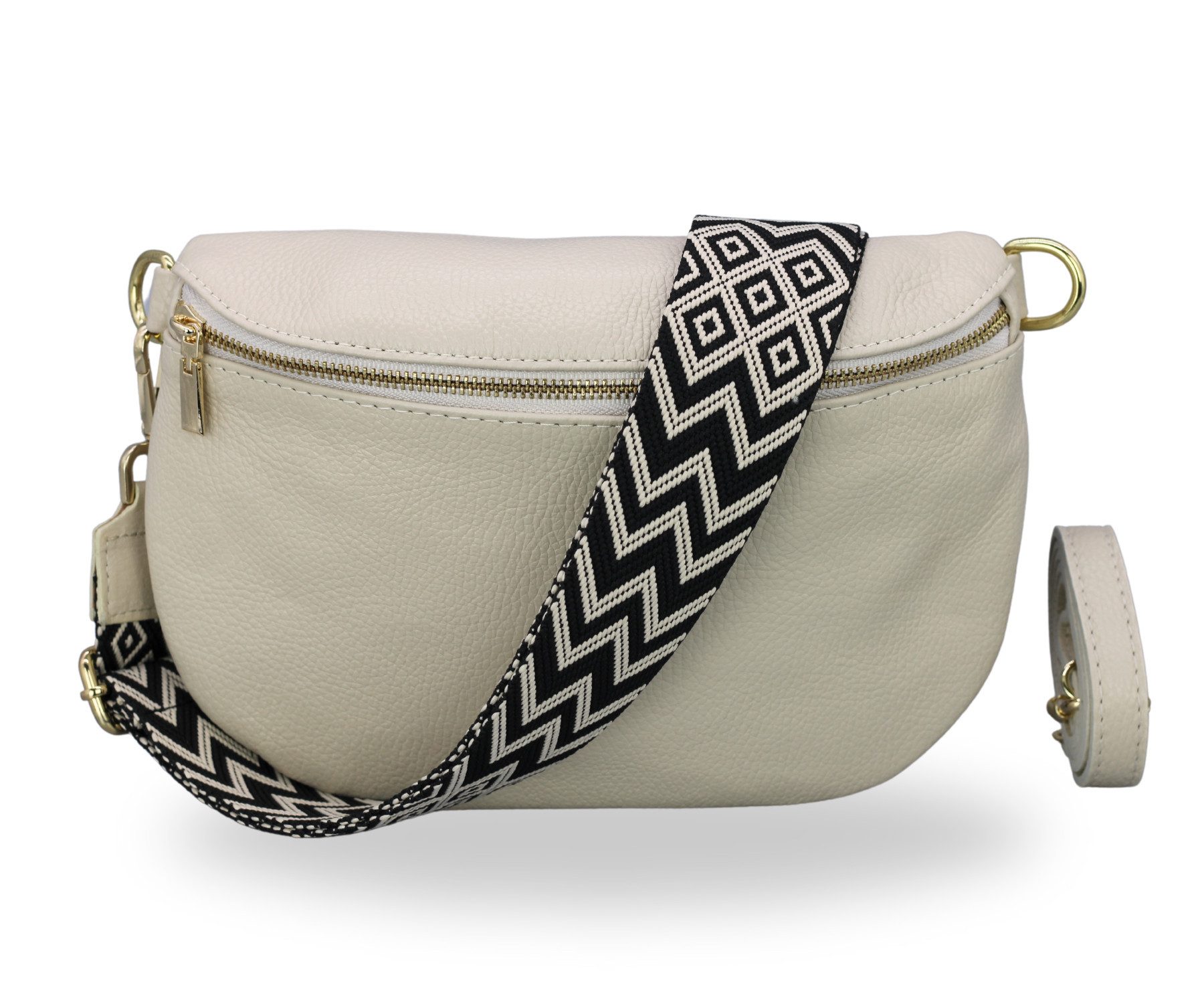 Schultertasche AFIA Bauchtasche Damen Echtes Leder Crossbody Bag
