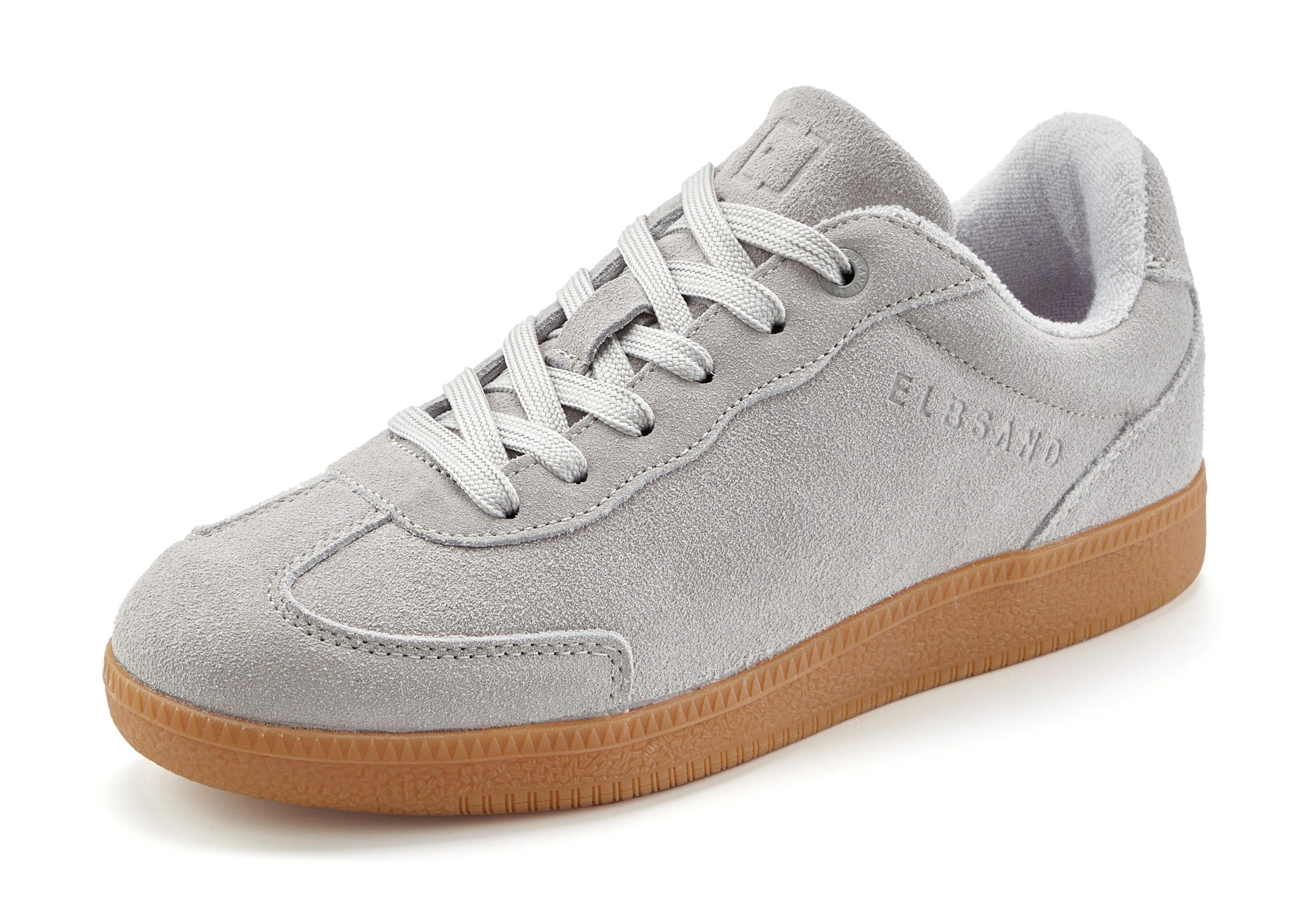 Elbsand Freizeitschuh, Schnürschuh, Turnschuh, Retro Sneaker, Lederschuh Sneaker Ledersneaker, Schnürhalbschuh aus Leder im modernen Retro Look