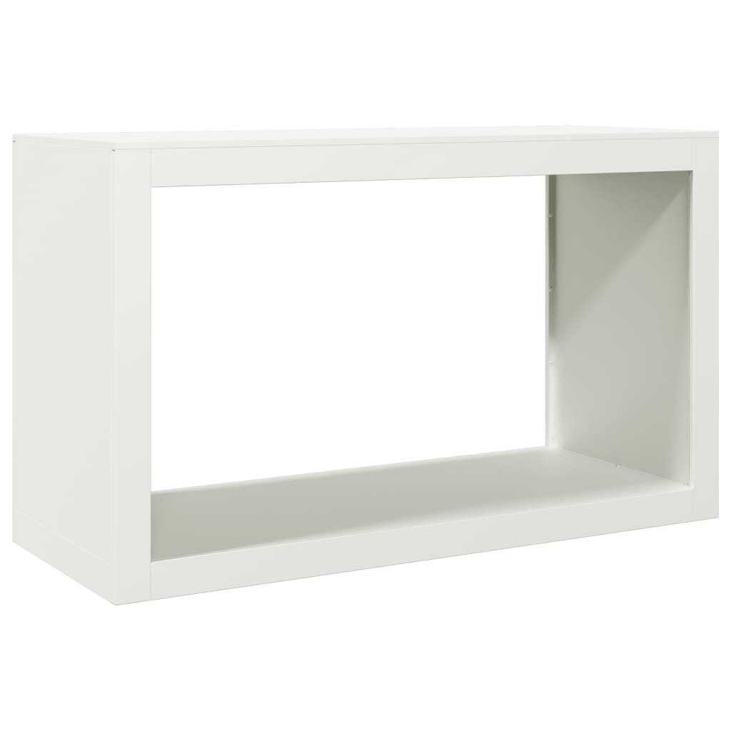 vidaXL Kaminholzregal Brennholzregal Weiß 100x40x60 cm Stahl
