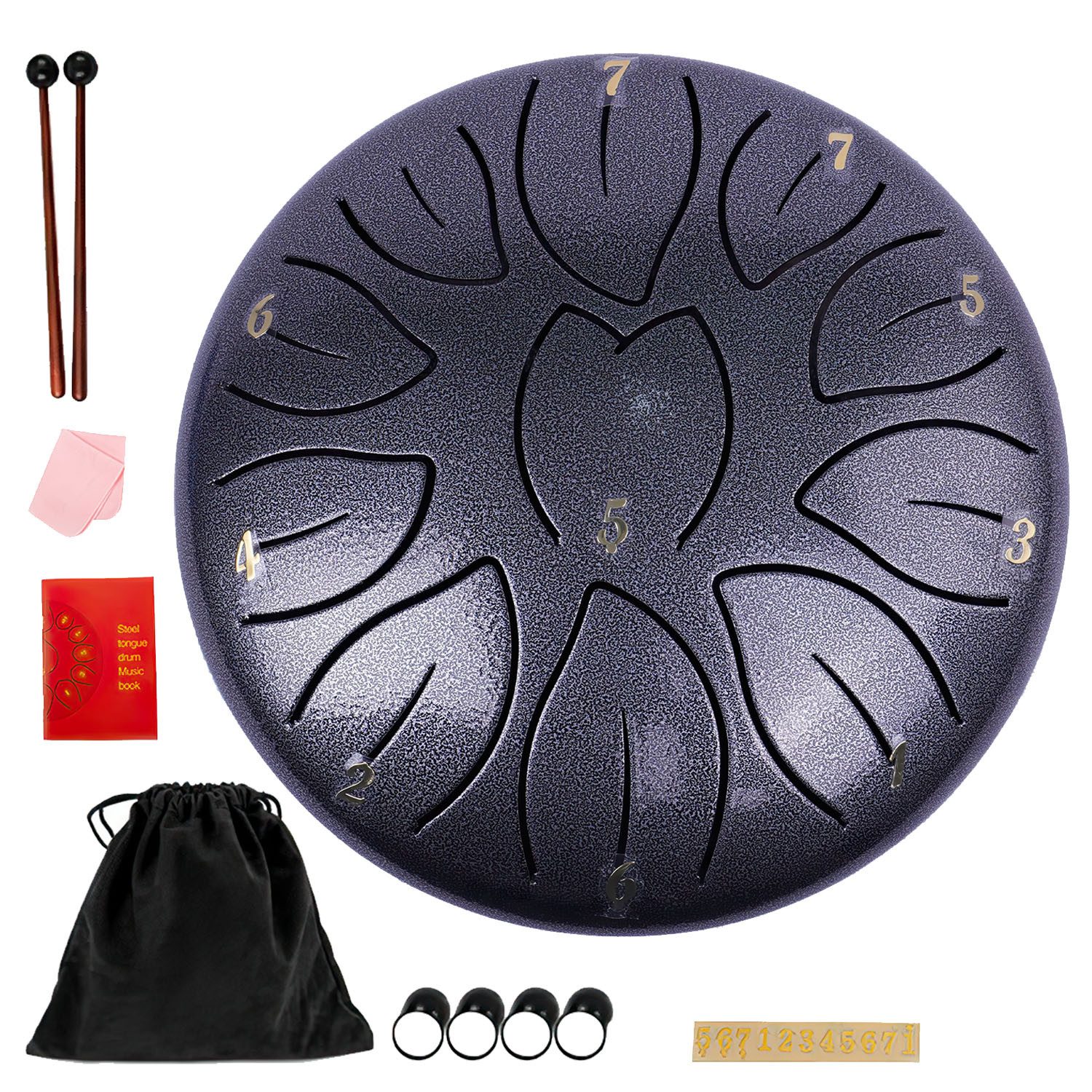 Steel Tongue Drum Zungentrommel Sonodrum 6 Zoll 11 Töne Tongue Drum Regentrommel