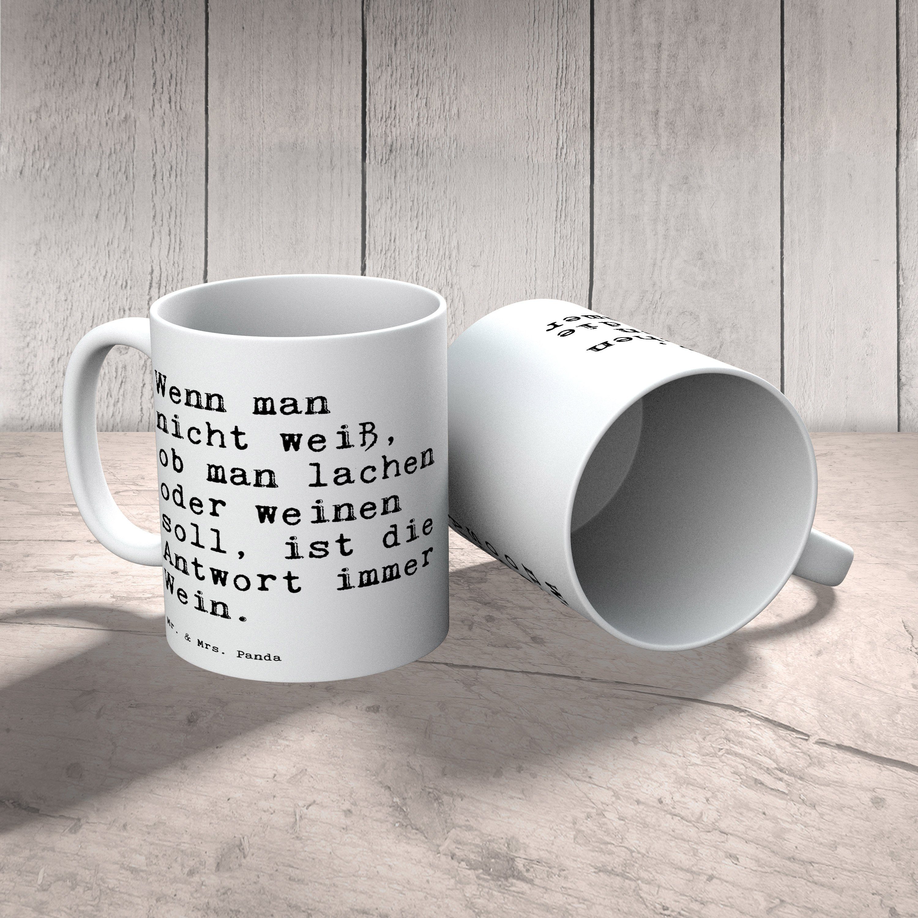 Sprüche Tasse - & Spruch Mrs. Wenn Weiß Wei, Panda Trauer, weiß,... Keramik - Mr. nicht Geschenk, man