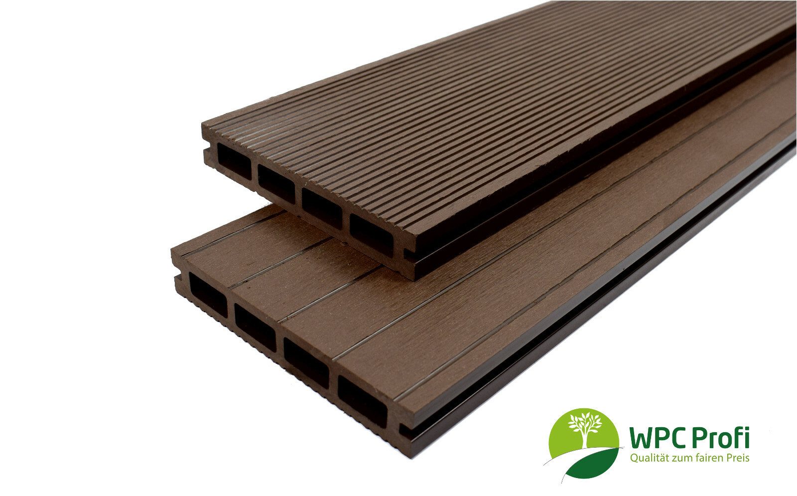 WPC Profi Terrassendielen WPC Terrassendiele Hohlkammer MUSTER 15 cm chocolate braun, (Hohlkammerdiele, Musterstück 15 cm)