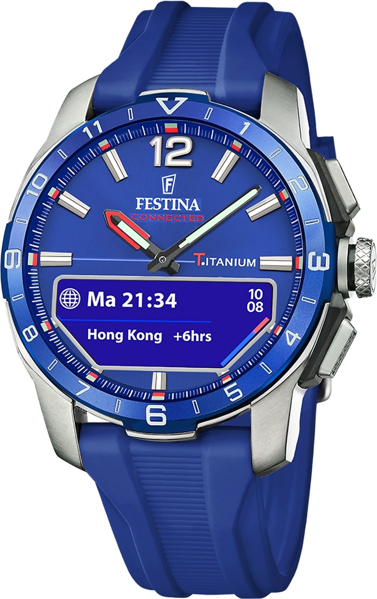 Festina Multifunktionsuhr Festina Herrenuhr Silikon blau Festina, (Multifunktionsuhr), Herren Armbanduhr rund, Silikonarmband blau