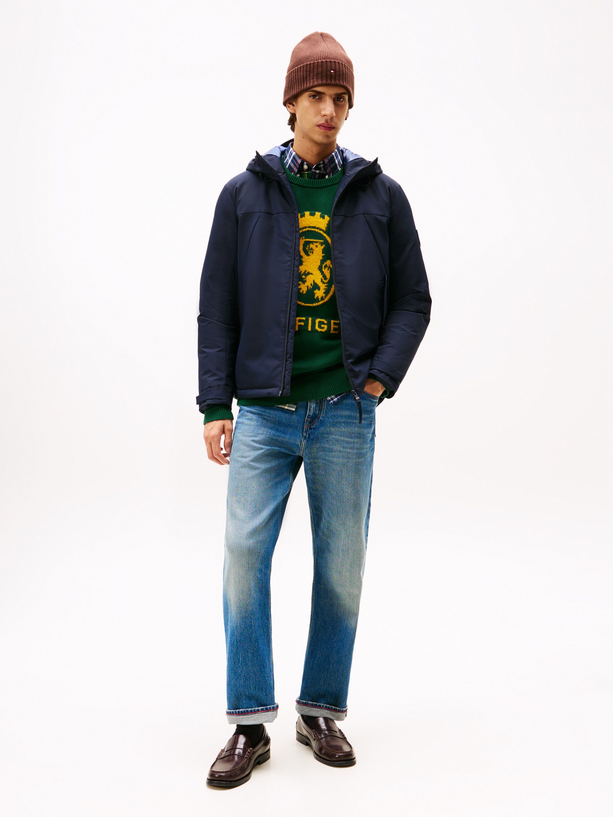 Tommy Hilfiger Funktionsjacke TECH HOODED SHORT PADDED JACKET Winterjacke, Outdoorjacke wasserabweisend