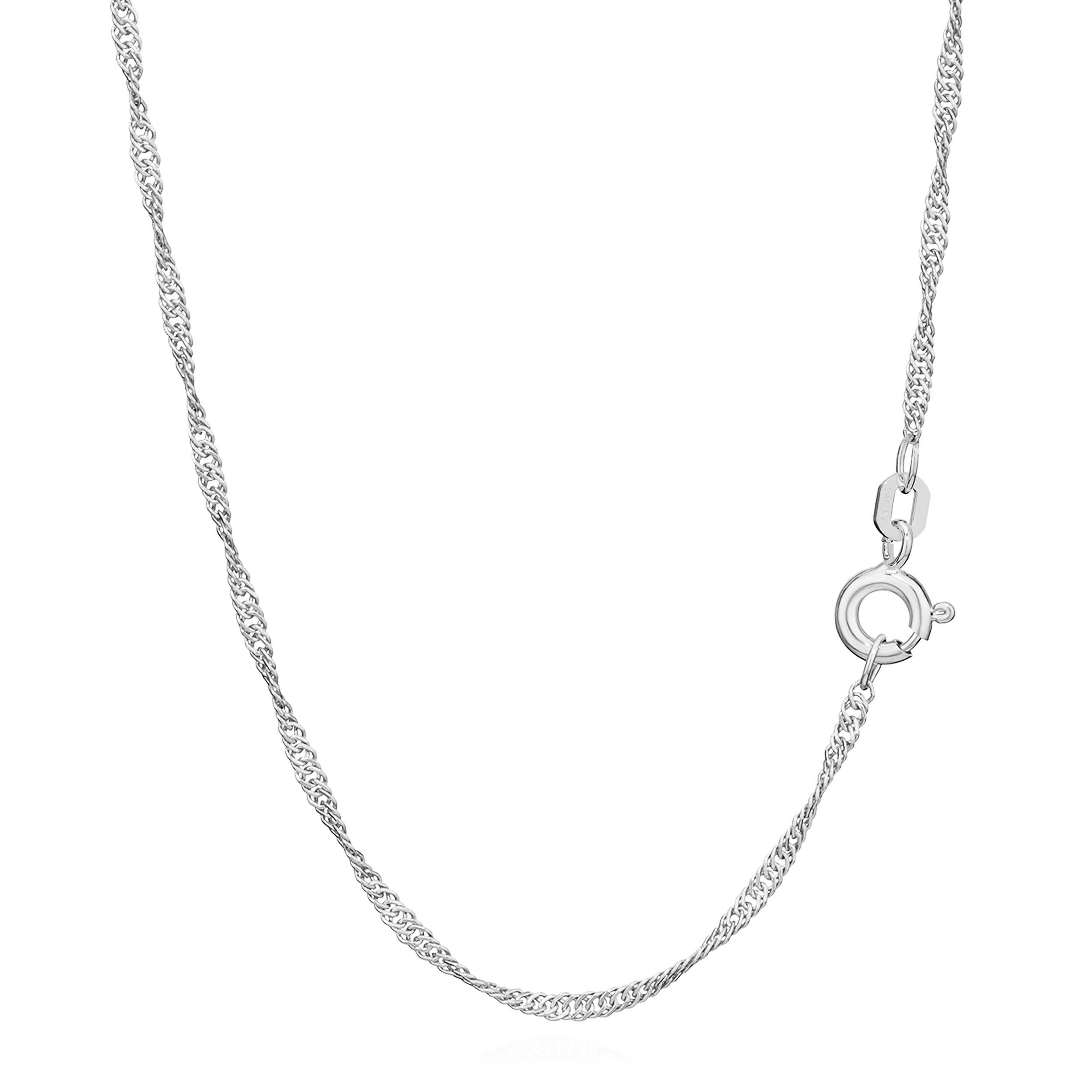 Silberkette Echte 925er Sterlingsilber Singapur Kette Gedreht