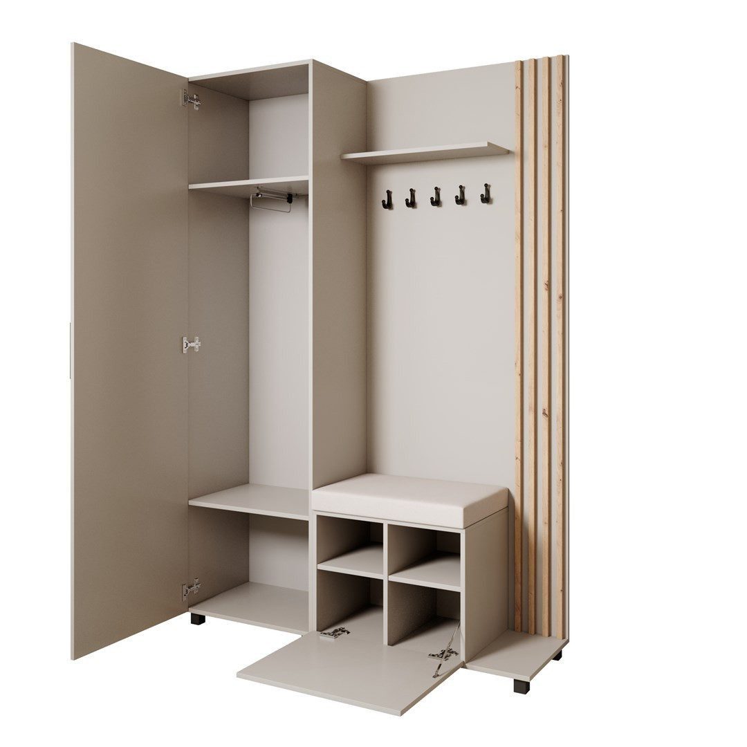 Beautysofa Garderoben-Set Livia – Design, Funktion und Ordnung in Perfektio günstig online kaufen