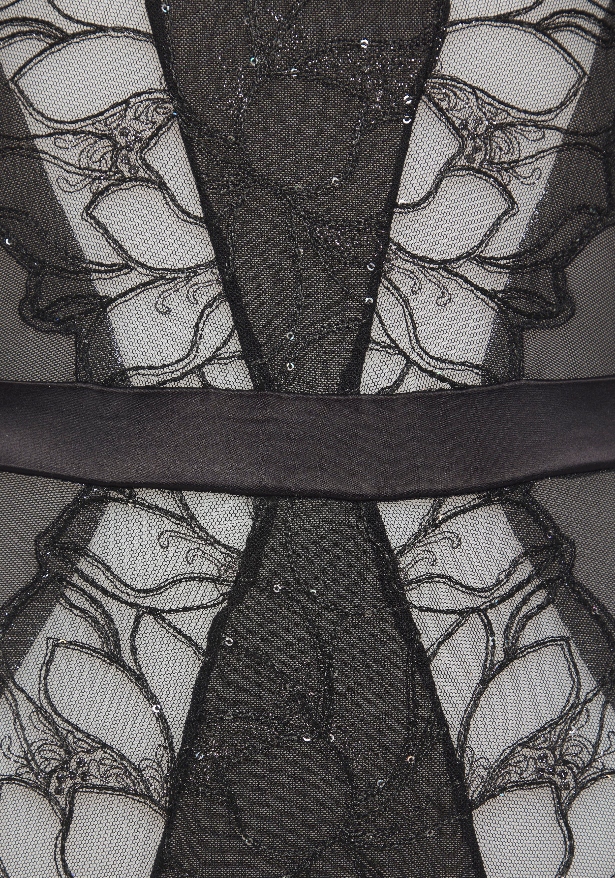 LASCANA Stringbody aus edler Spitze und schimmerndem Soft-Mesh, sexy Dessous
