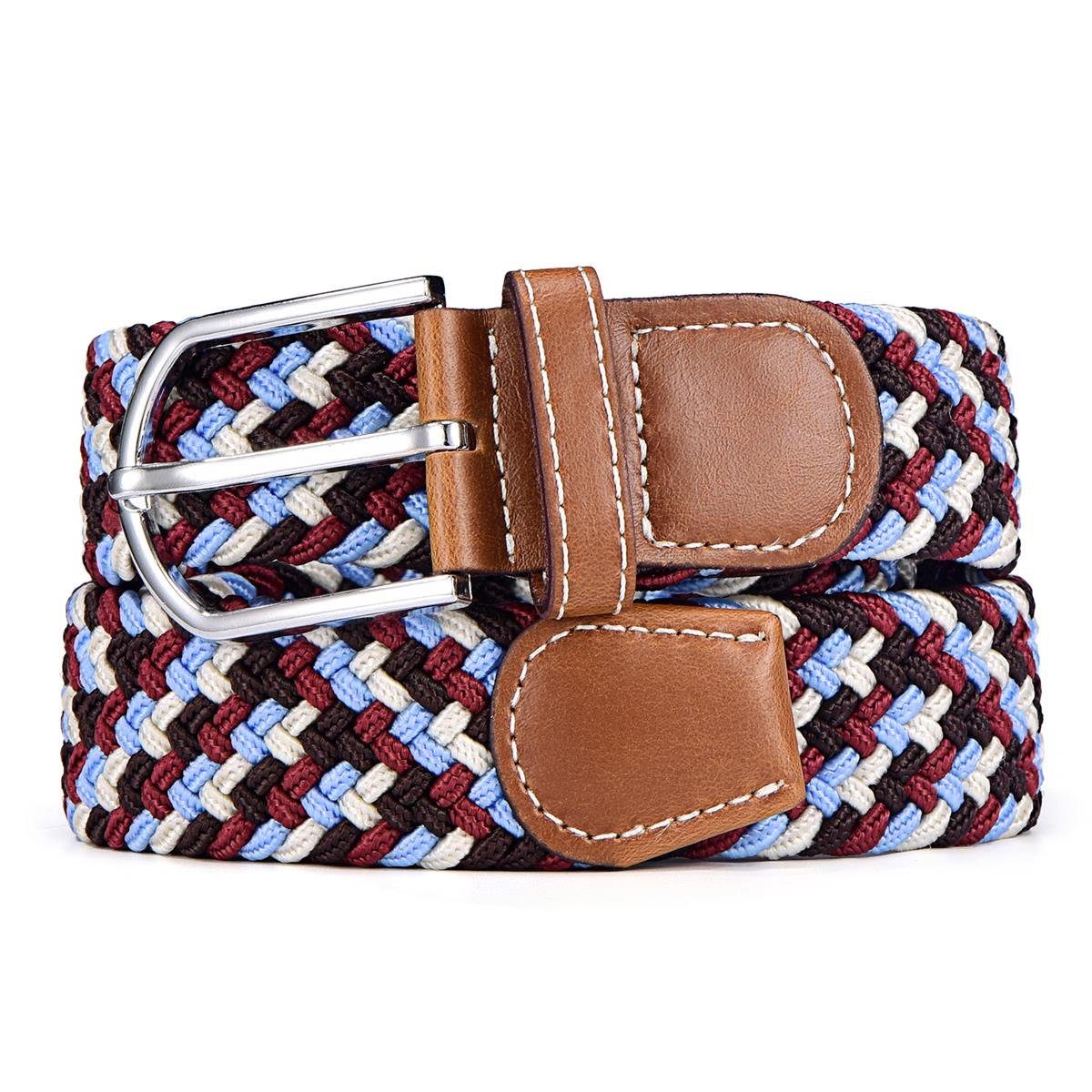 DonDon Stoffgürtel Gürtel Stoffgürtel elastisch (Packung, 1-St) geflochtener Stretchgürtel, für Damen und Herren, bis 120 cm