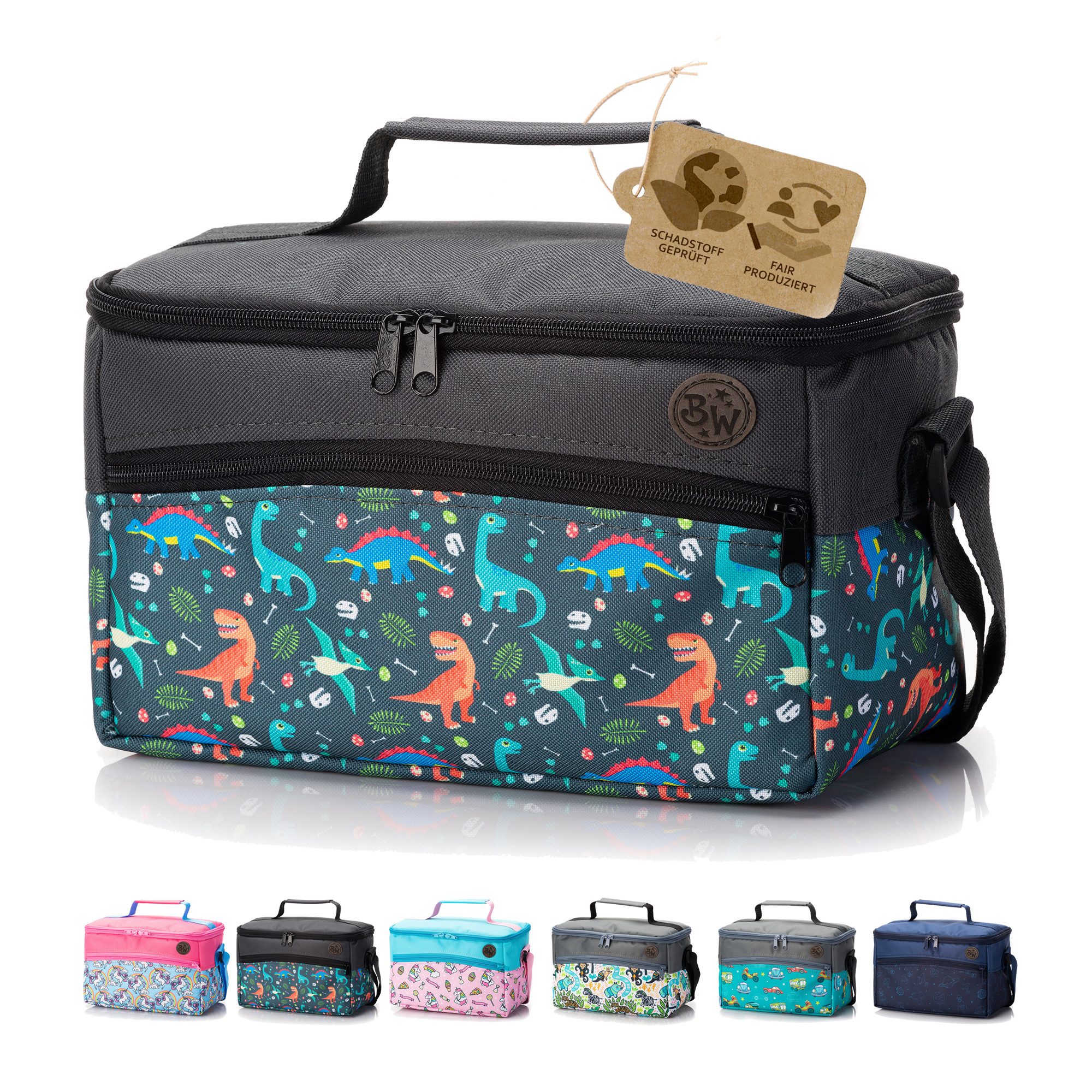 BambiniWelt by Rafael K. Aufbewahrungstasche Tasche für Toniebox Tigerbox für Musikbox Hörwürfel Innenfächer, innere Fächer dank Klettband frei verstellbar