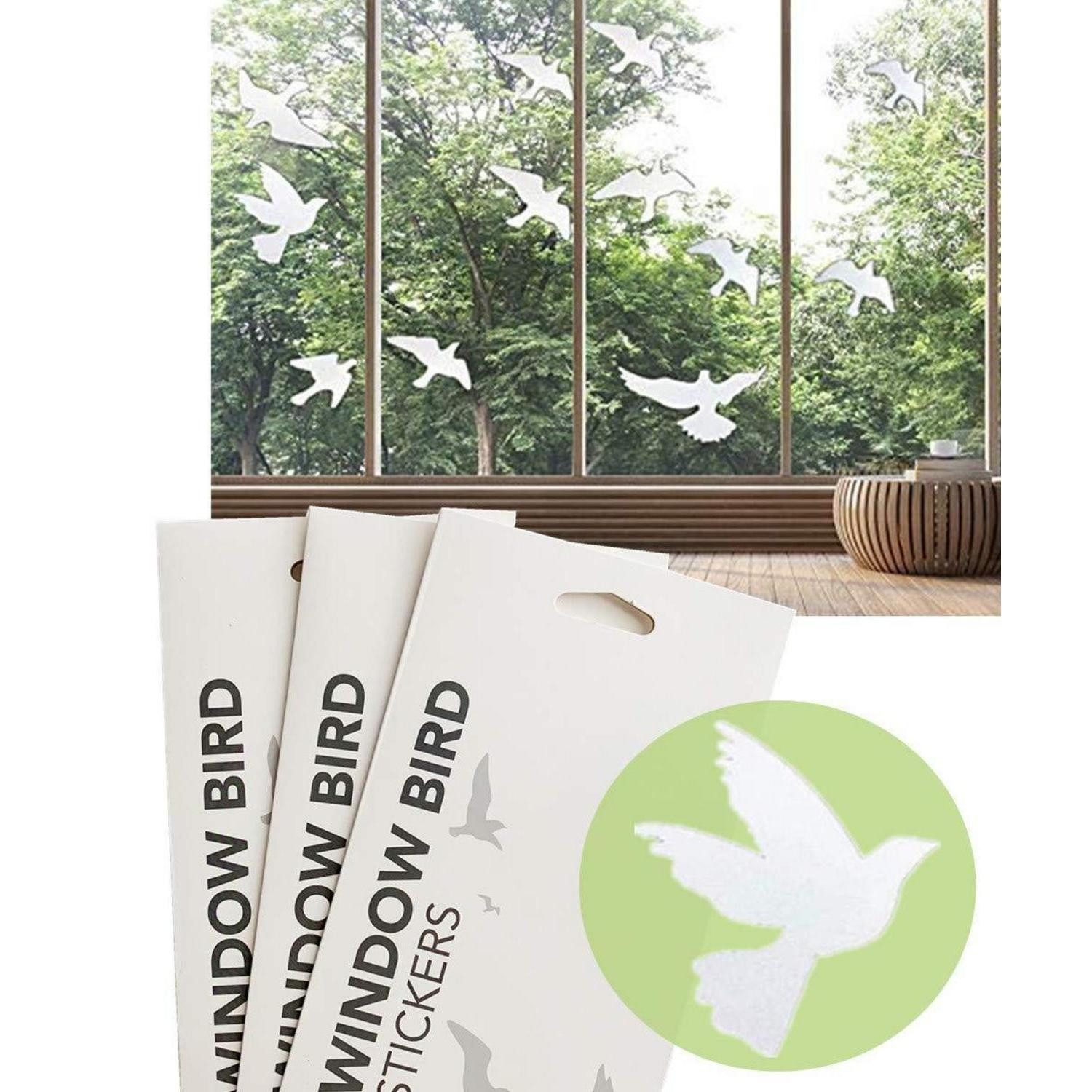 LuxusKollektion Fensterbild Vogelschutz Fenster Aufkleber 36er Set